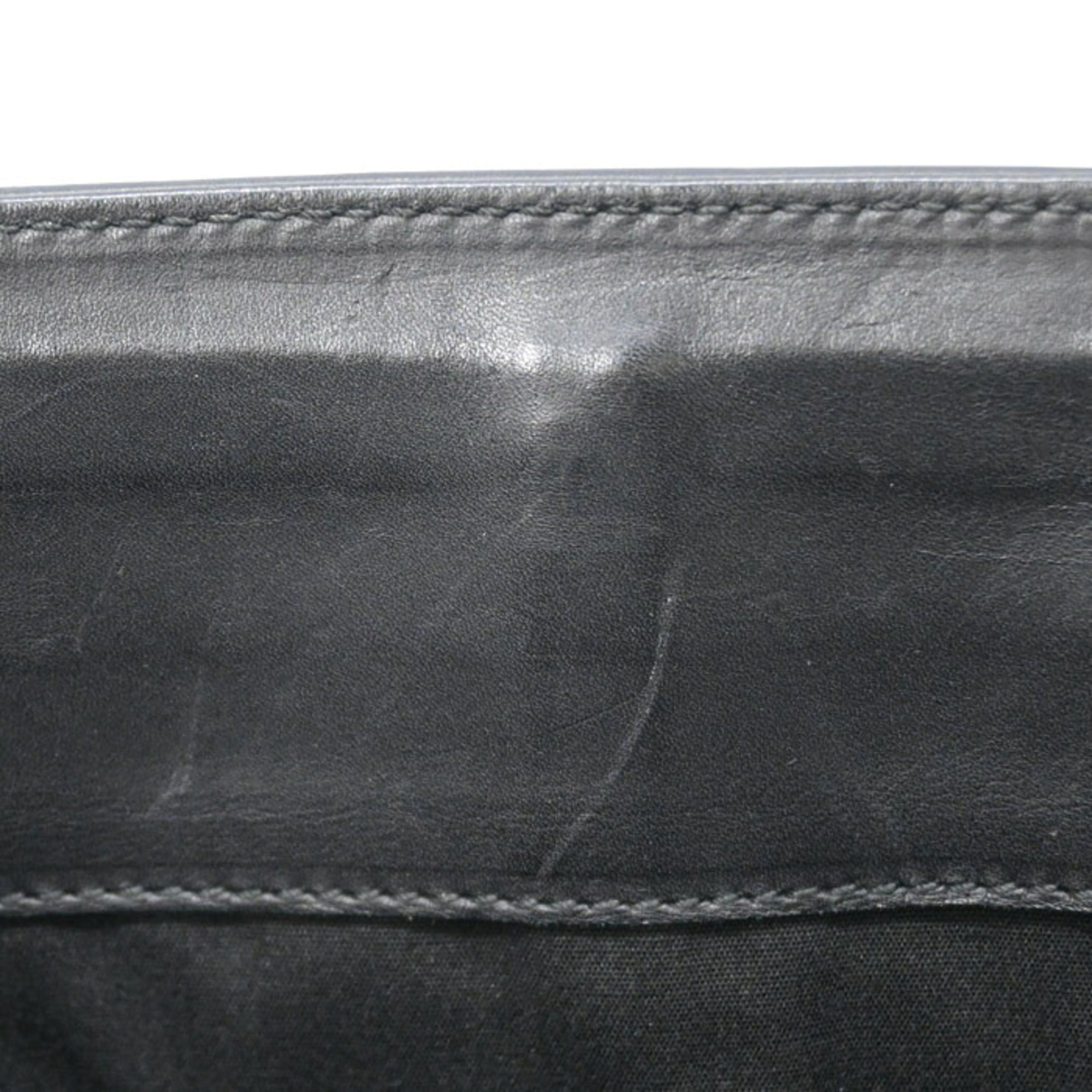 Bottega Veneta Black Leather Briefcase (Pre-Owned)