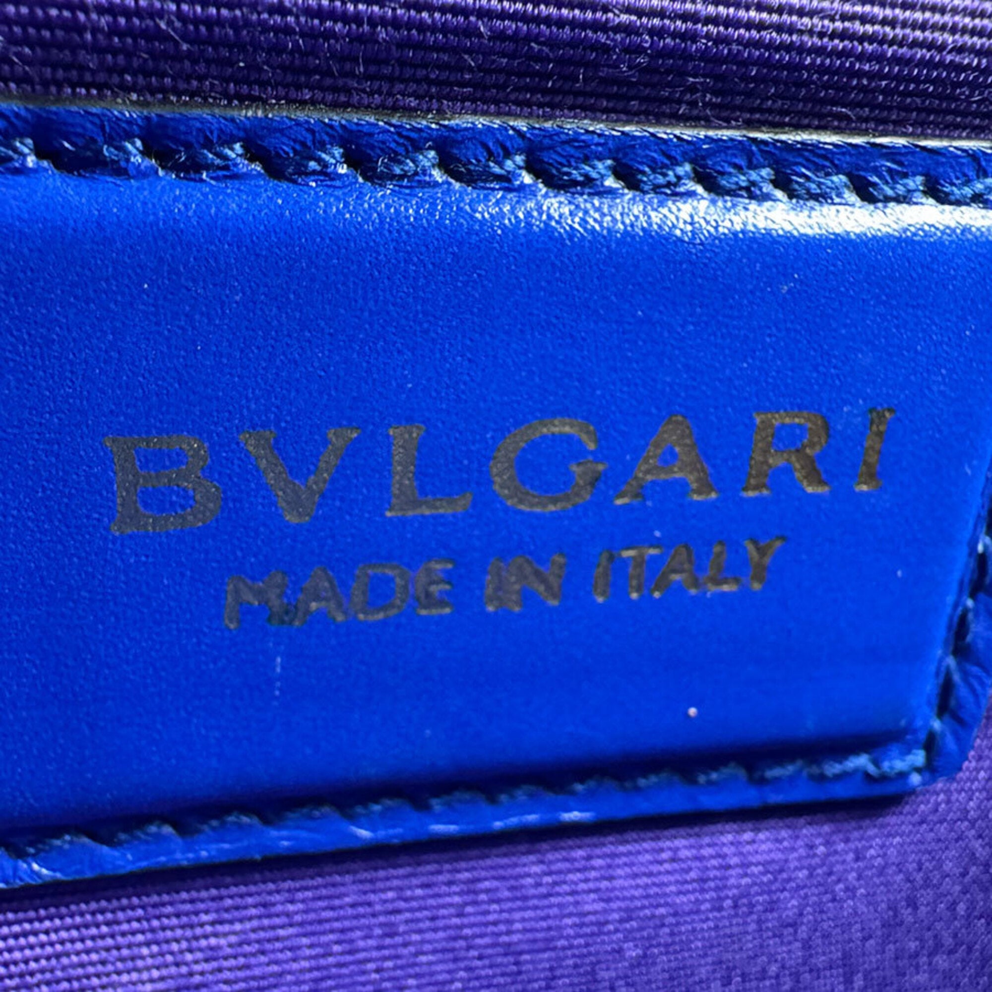 Bvlgari Blue Leather Shoulder Bag (Pre-Owned)