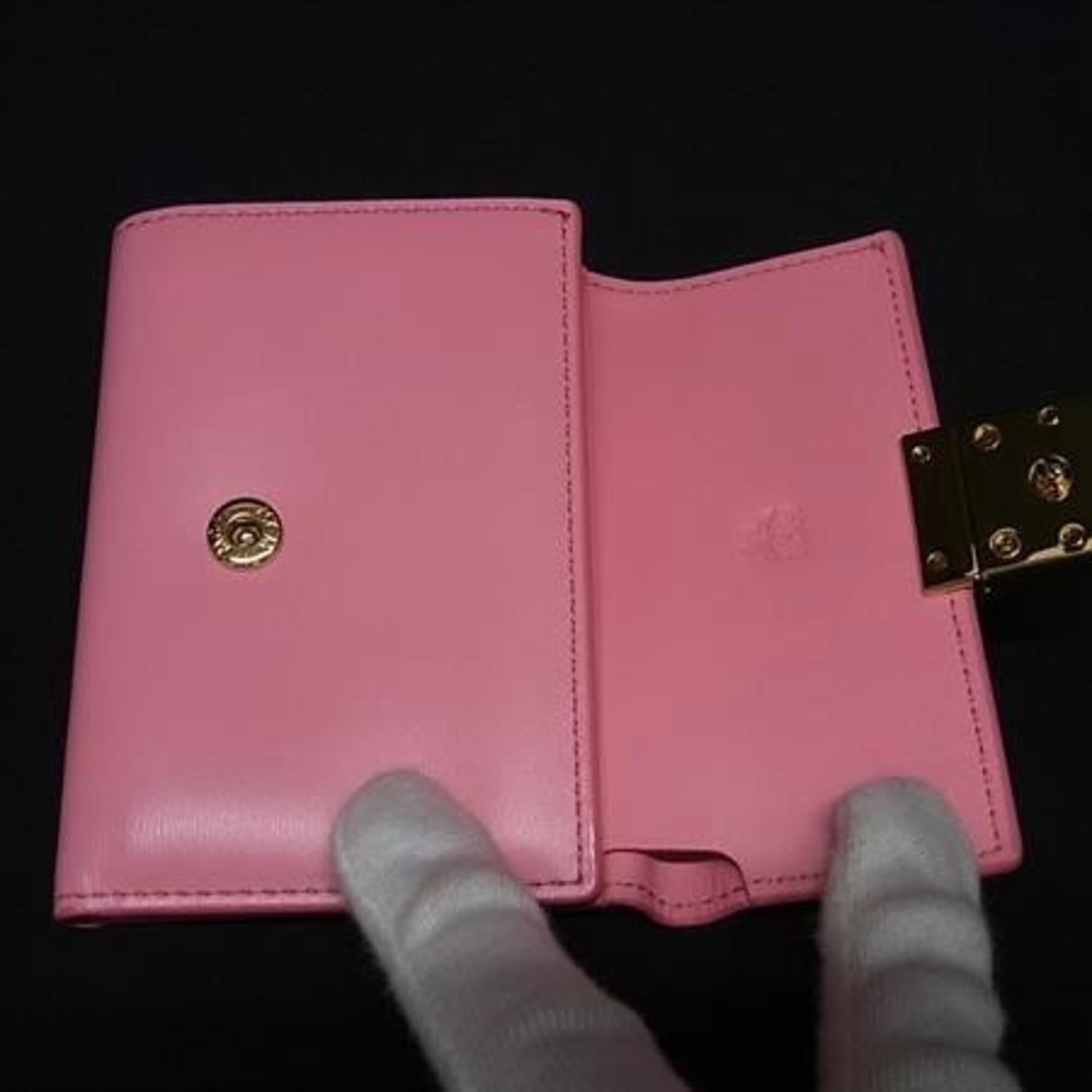 Mcm Pink Leather Wallet (Tri-Fold) (Pre-Owned)