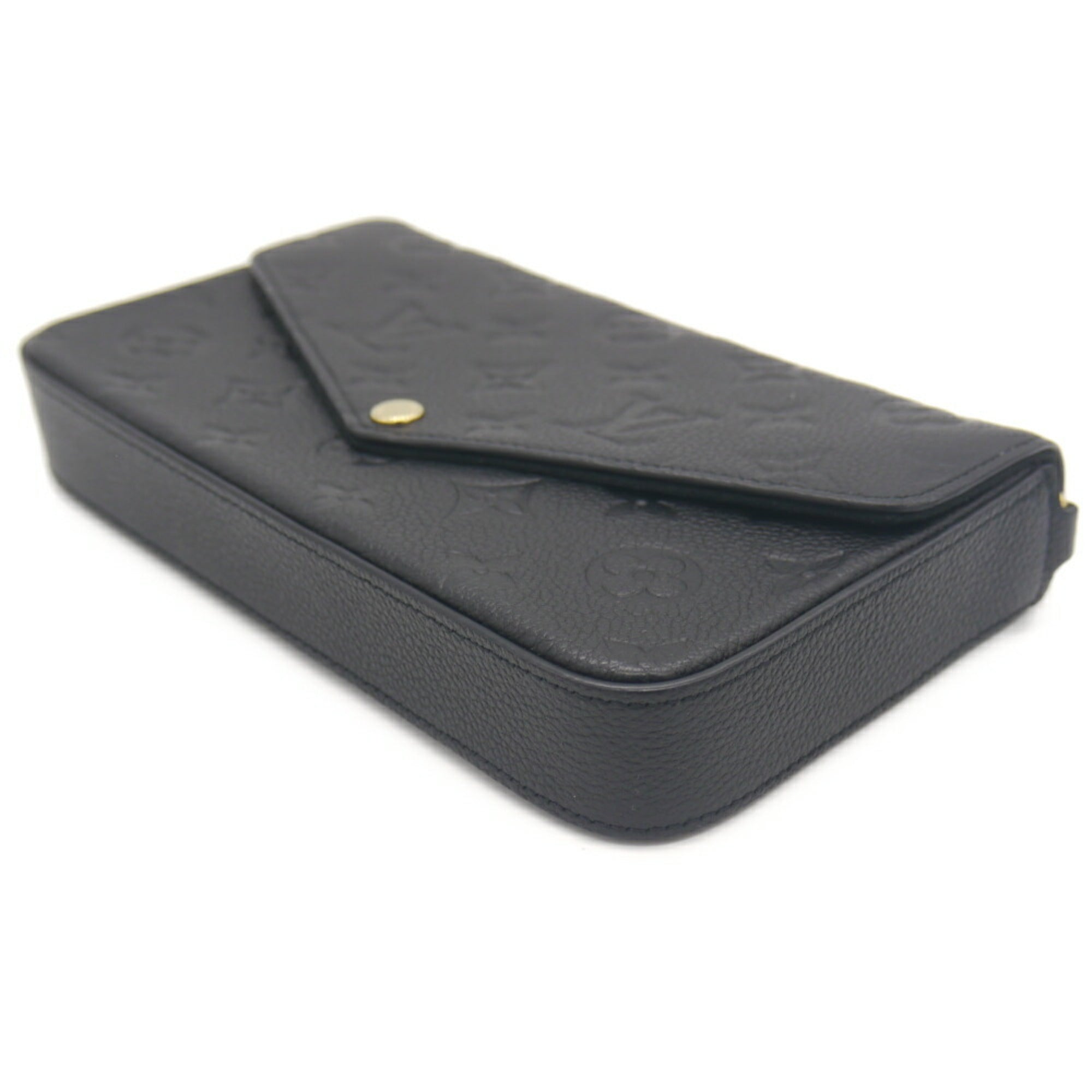 Louis Vuitton Black Monogram Noir Monogram Empreinte Clutch Bag Pouch Shoulder Bag (Pre-Owned)