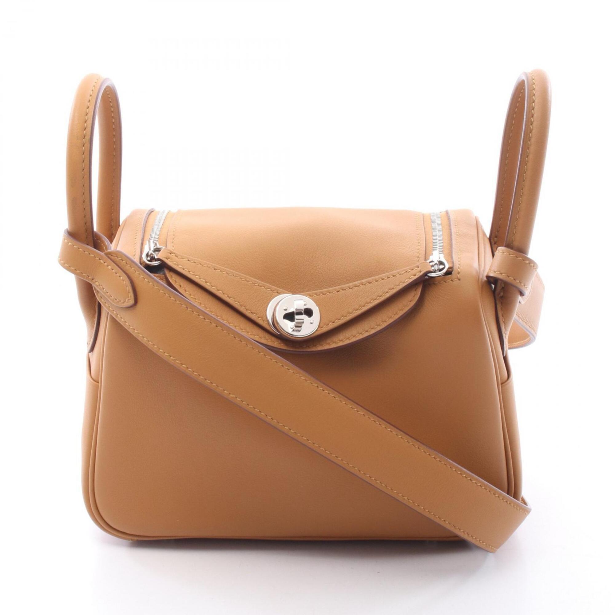 Hermes Brown Camel Swift Leather Handbag Shoulder Bag (Pre-Owned)