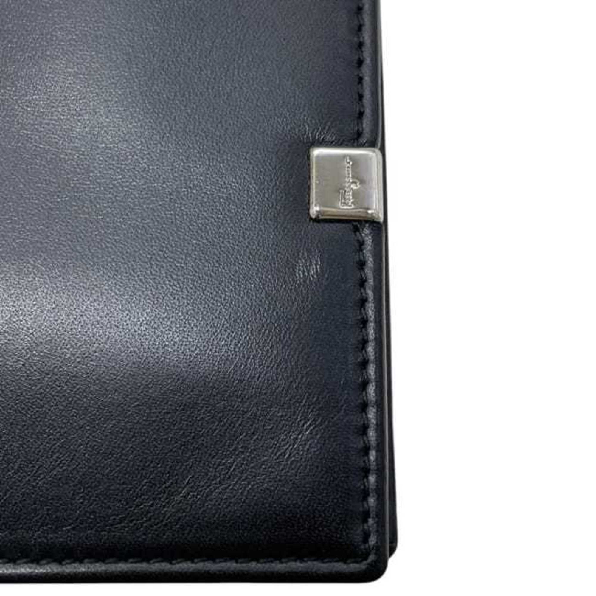 Salvatore Ferragamo Black Leather Wallet (Bi-Fold) (Pre-Owned)