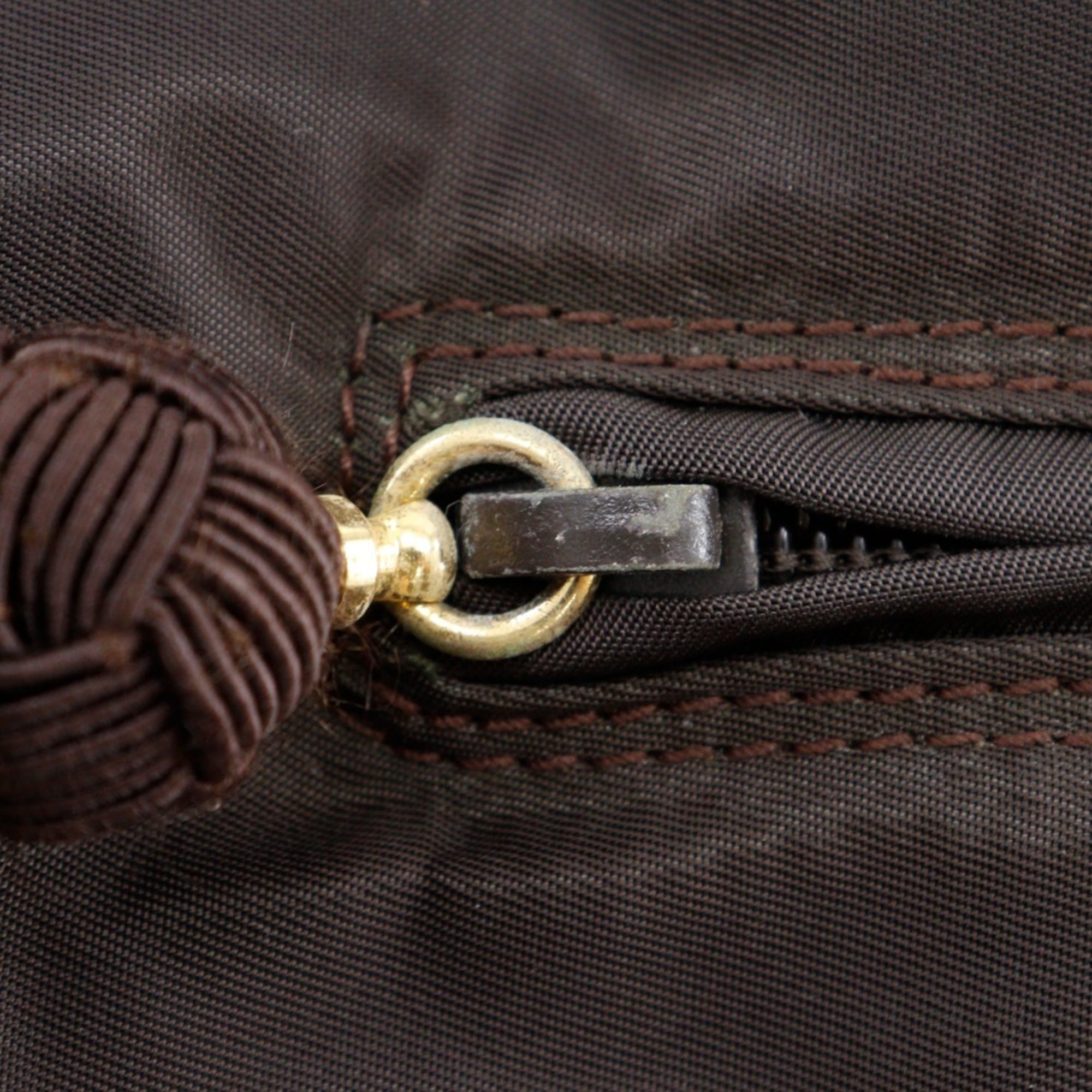 Prada Brown Nylon Handbag (Pre-Owned)