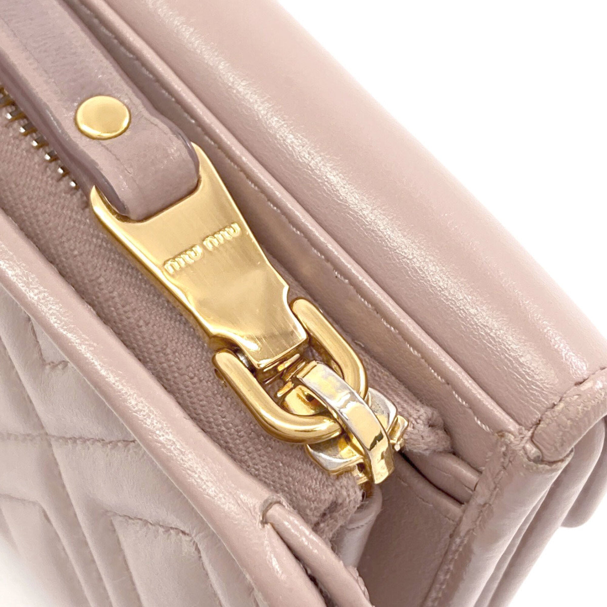 Miu Miu Pink Leather Wallet (Bi-Fold) (Pre-Owned)