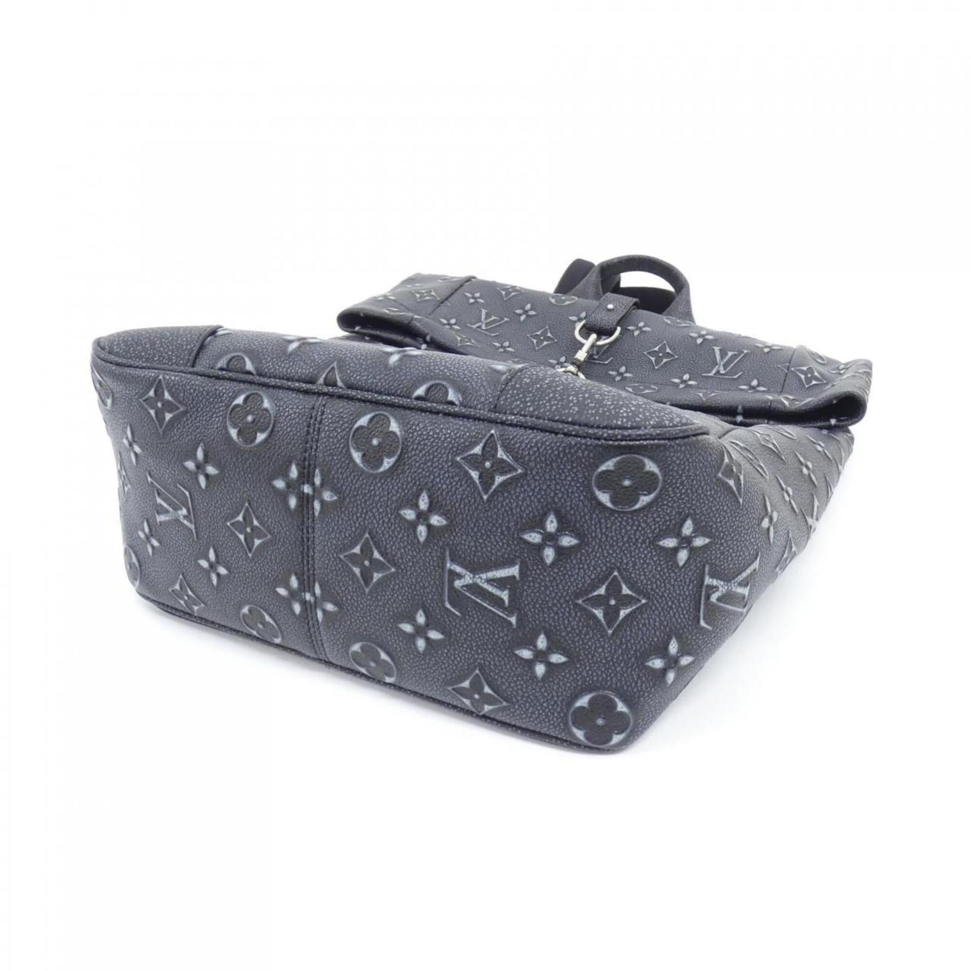 Louis Vuitton Charcoal Matte Silver Leather Backpack (Pre-Owned)