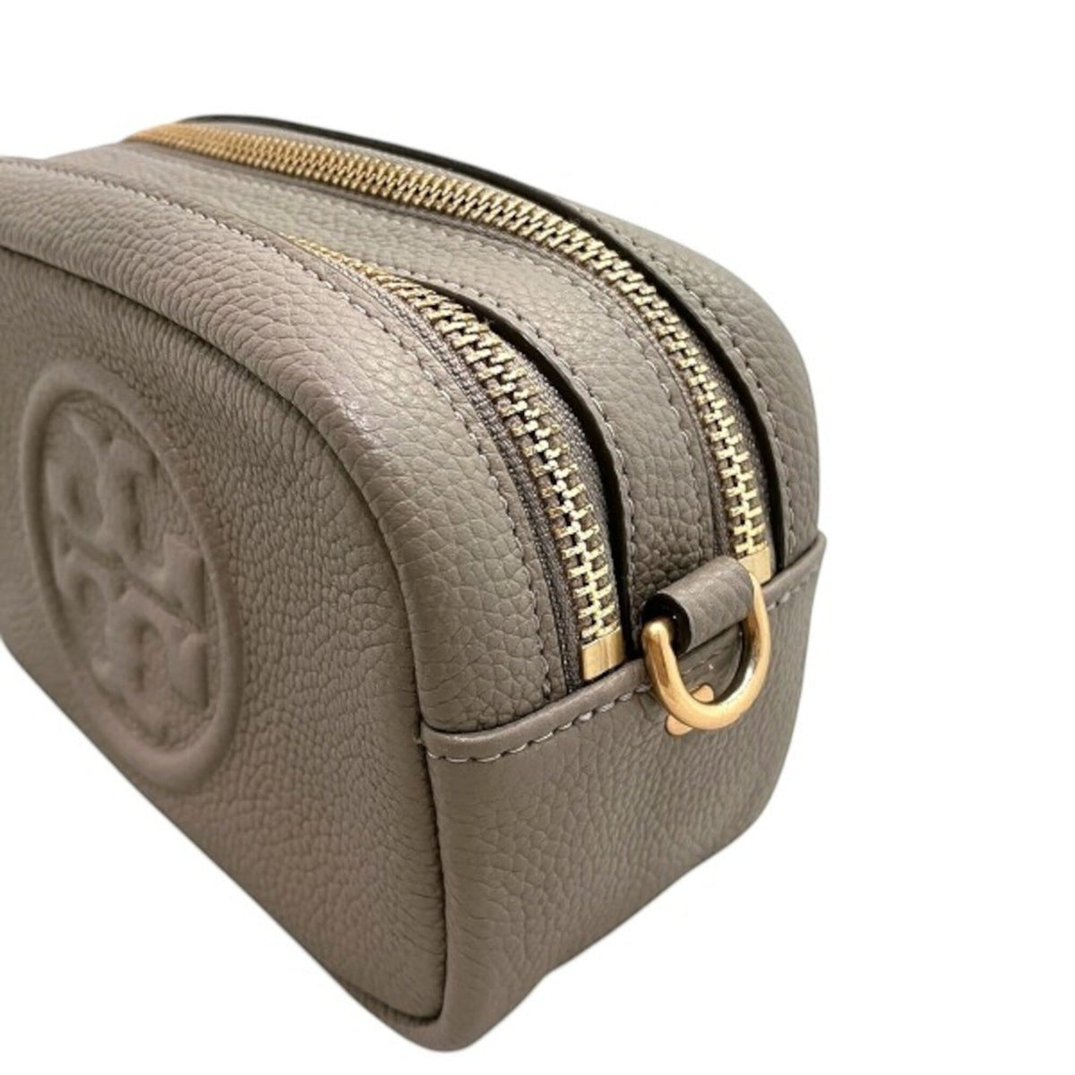 Tory Burch Gray Leather Shoulder Bag (Pre-Owned)