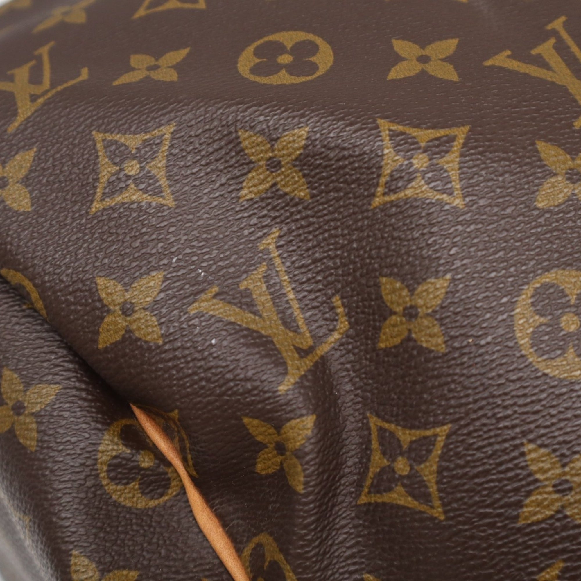 Louis Vuitton Monogram Brown Coated Canvas Leather Boston Bag (Pre-Owned)