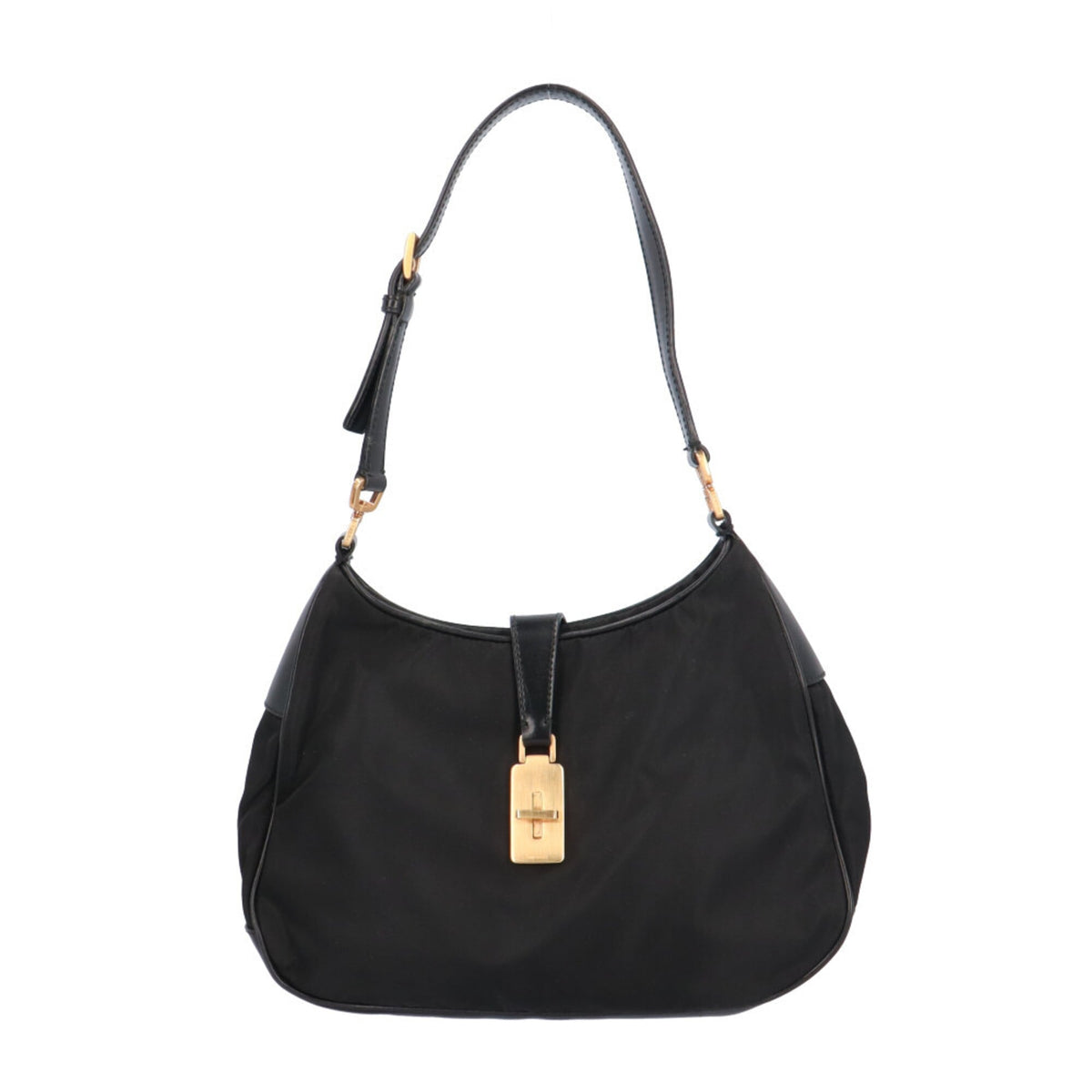 Prada Black Nero Nylon Handbag (Pre-Owned)