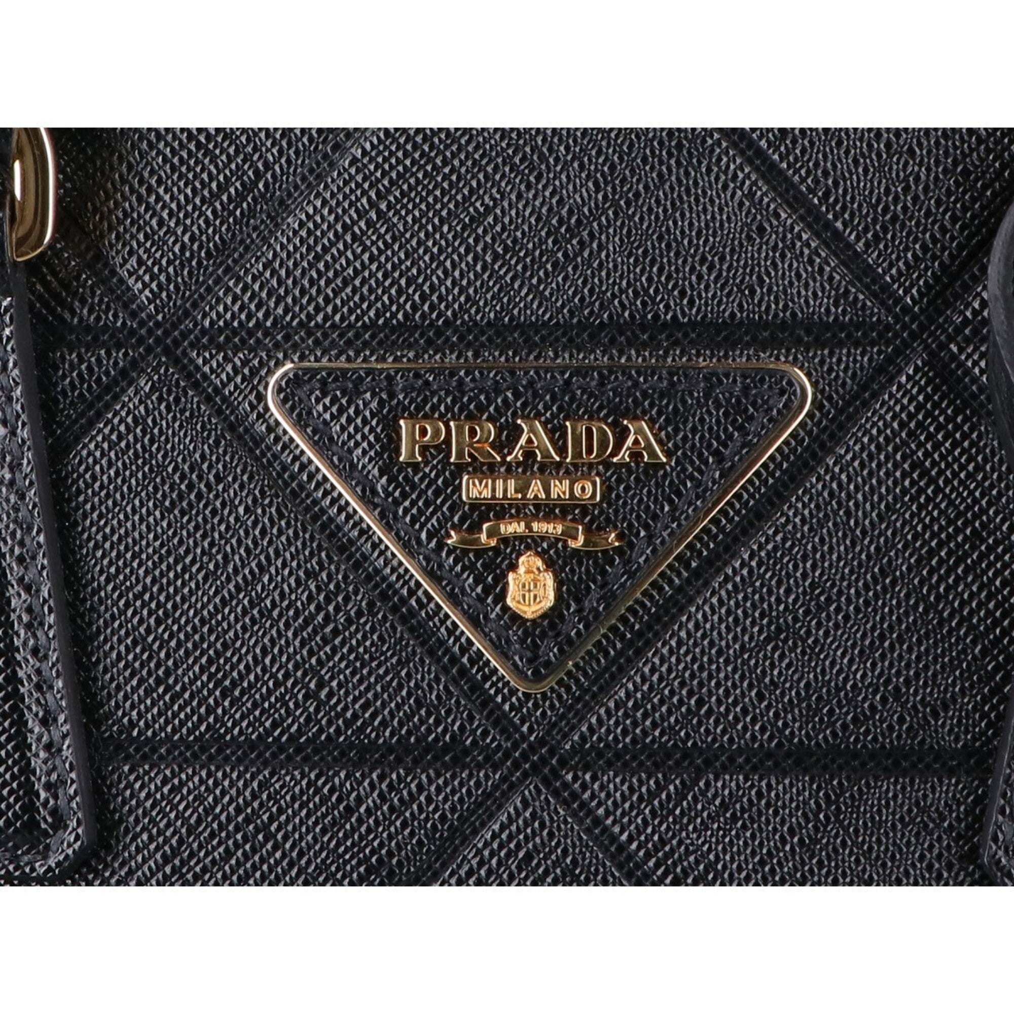 Prada Black Leather Handbag Shoulder Bag (Pre-Owned)