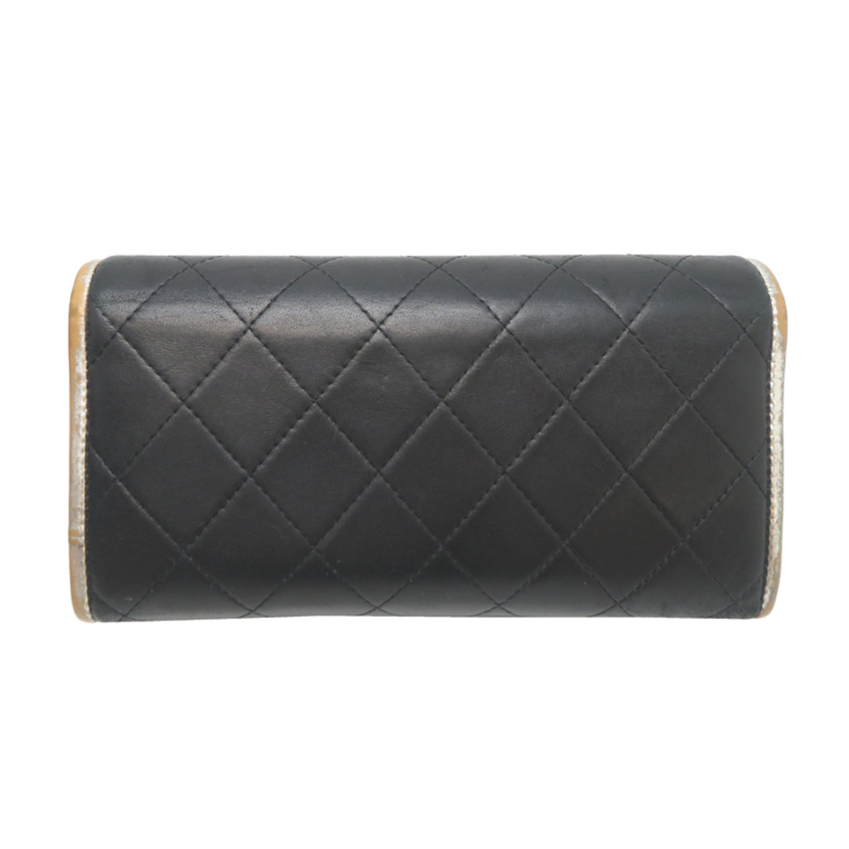 Chanel Black Leather Wallet (Bi-Fold) (Pre-Owned)