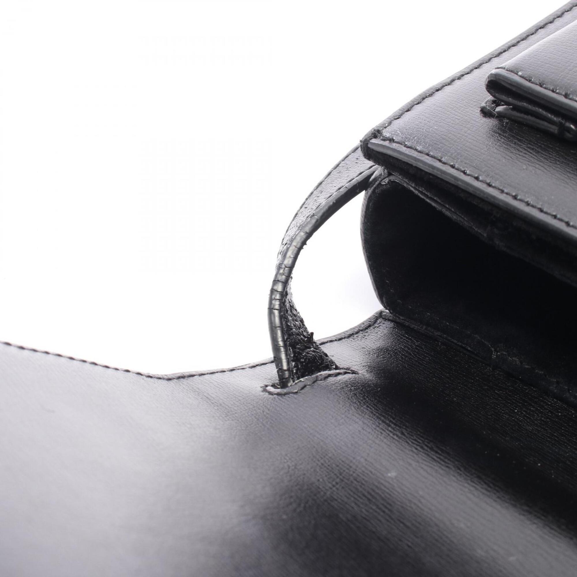 Yves Saint Laurent Black Leather Handbag Shoulder Bag (Pre-Owned)
