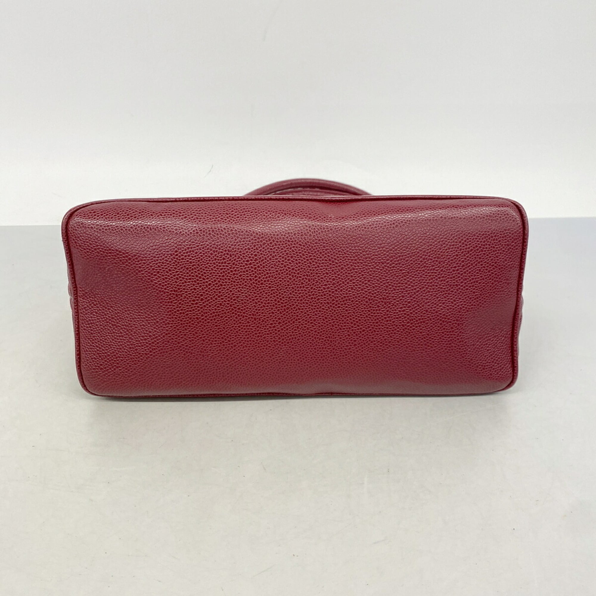 Chanel Bordeaux Grained Calfskin Tote Bag (Pre-Owned)