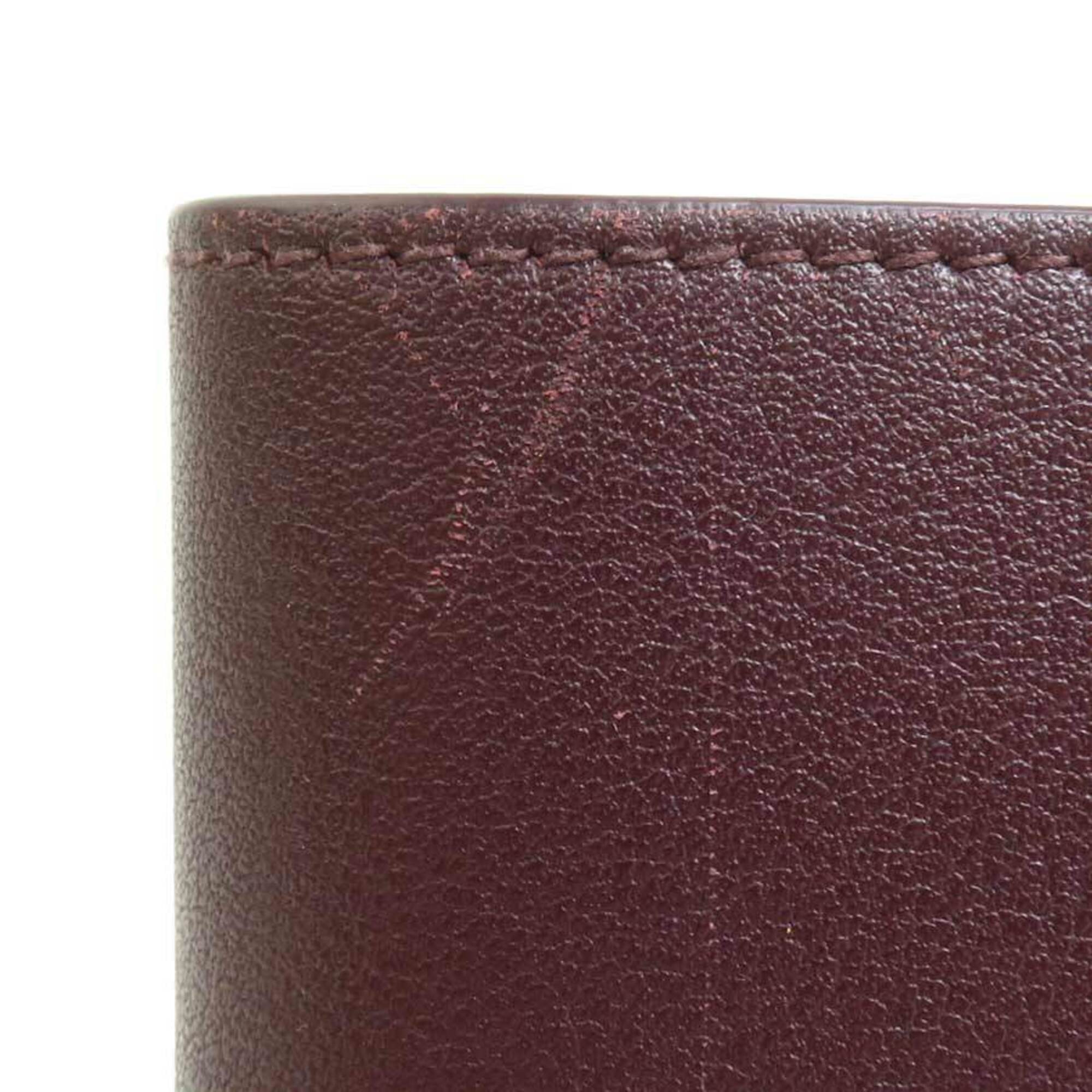 Cartier Bordeaux Leather Wallet (Bi-Fold) (Pre-Owned)