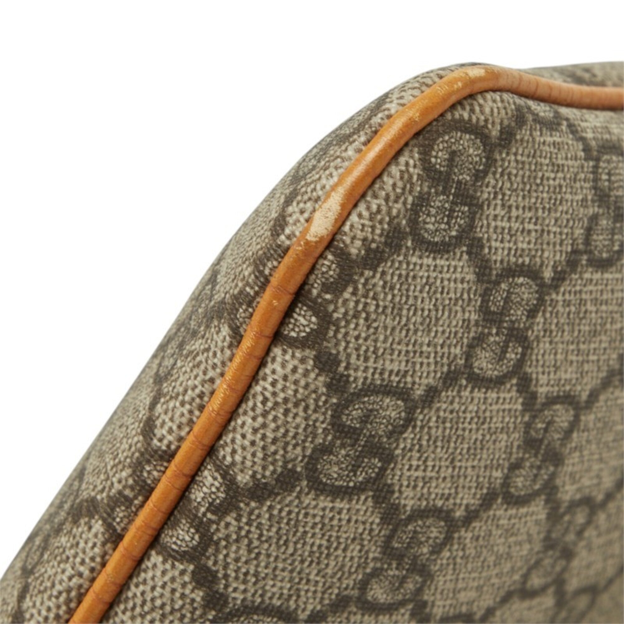Gucci Beige Orange Pvc Leather Handbag (Pre-Owned)