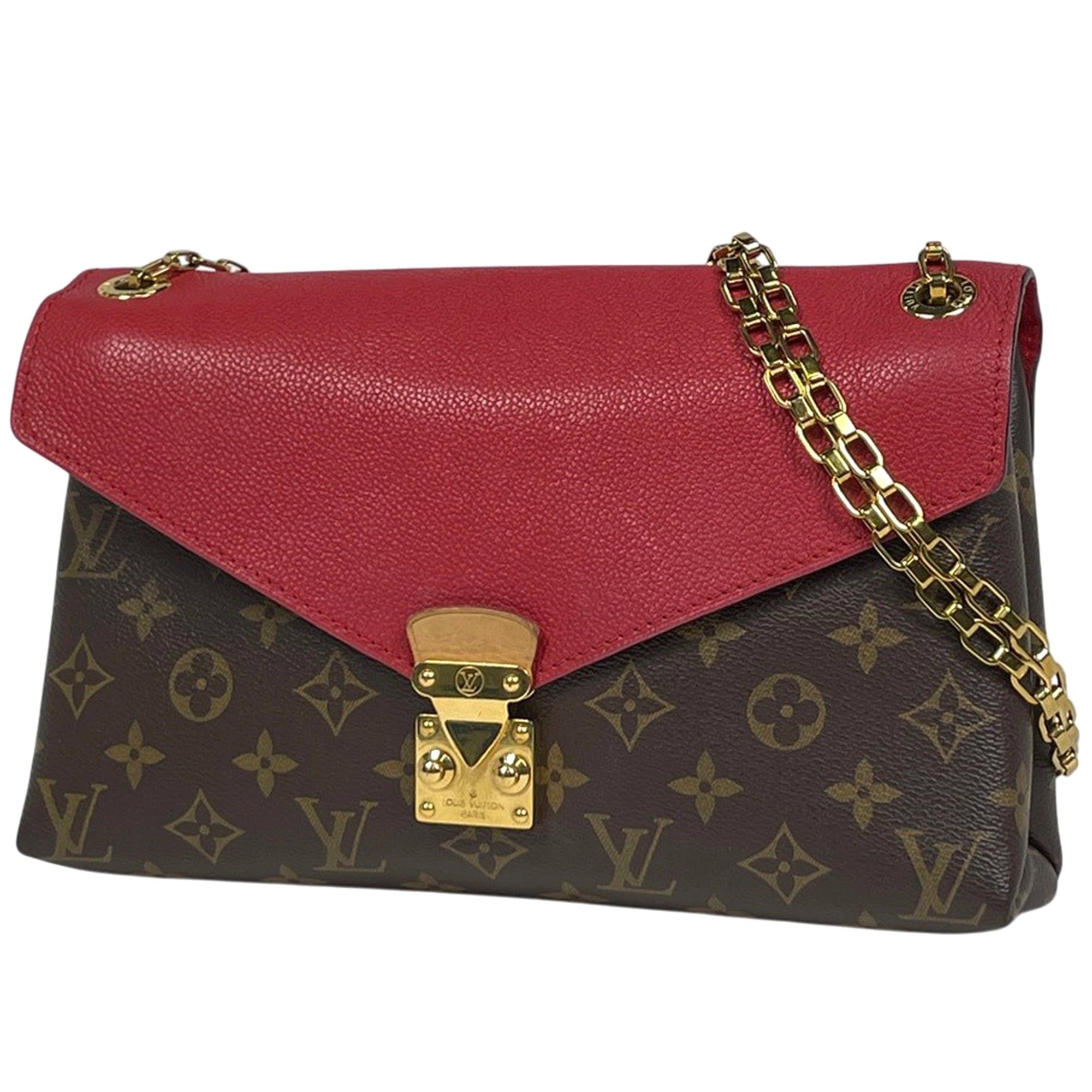 Louis Vuitton Cerise Red Color Monogram Shoulder Bag (Pre-Owned)