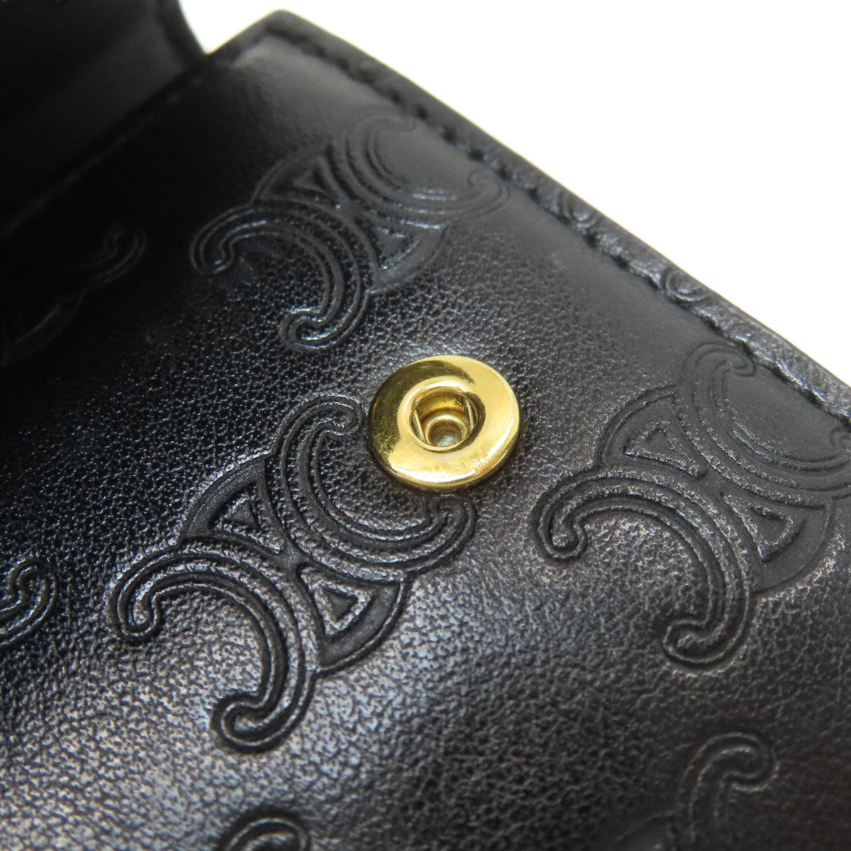 Celine Black Leather Wallet (Tri-Fold) (Pre-Owned)