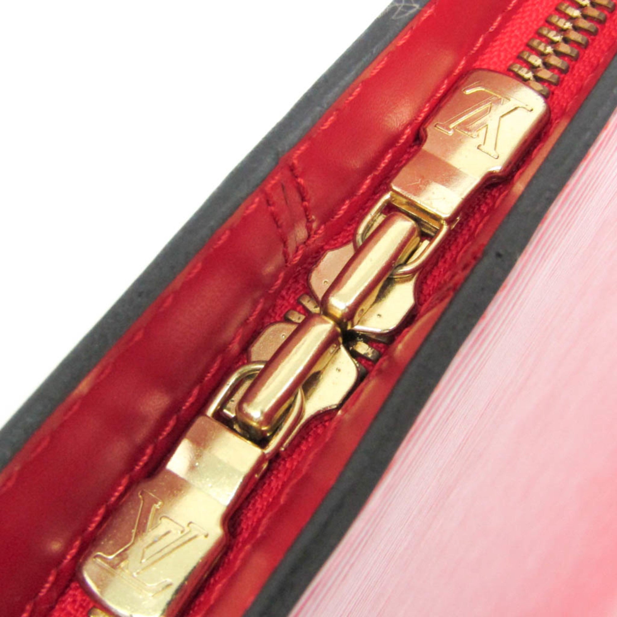 Louis Vuitton Lussac Handbag Epi Leather Red Leather Shoulder Bag Bag (Pre-Owned)