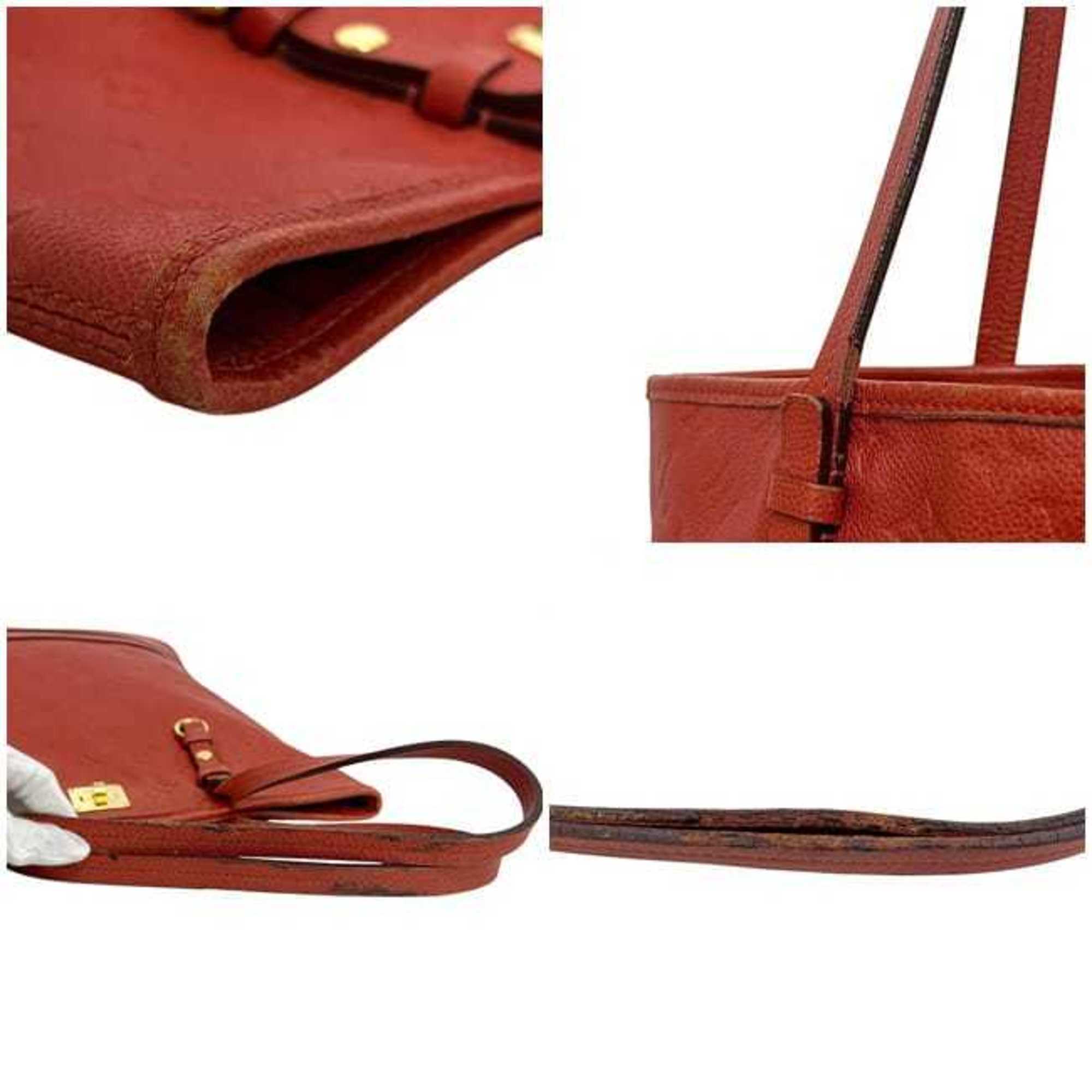 Louis Vuitton Monogram Empreinte Auriane Red Color Leather Tote Bag (Pre-Owned)