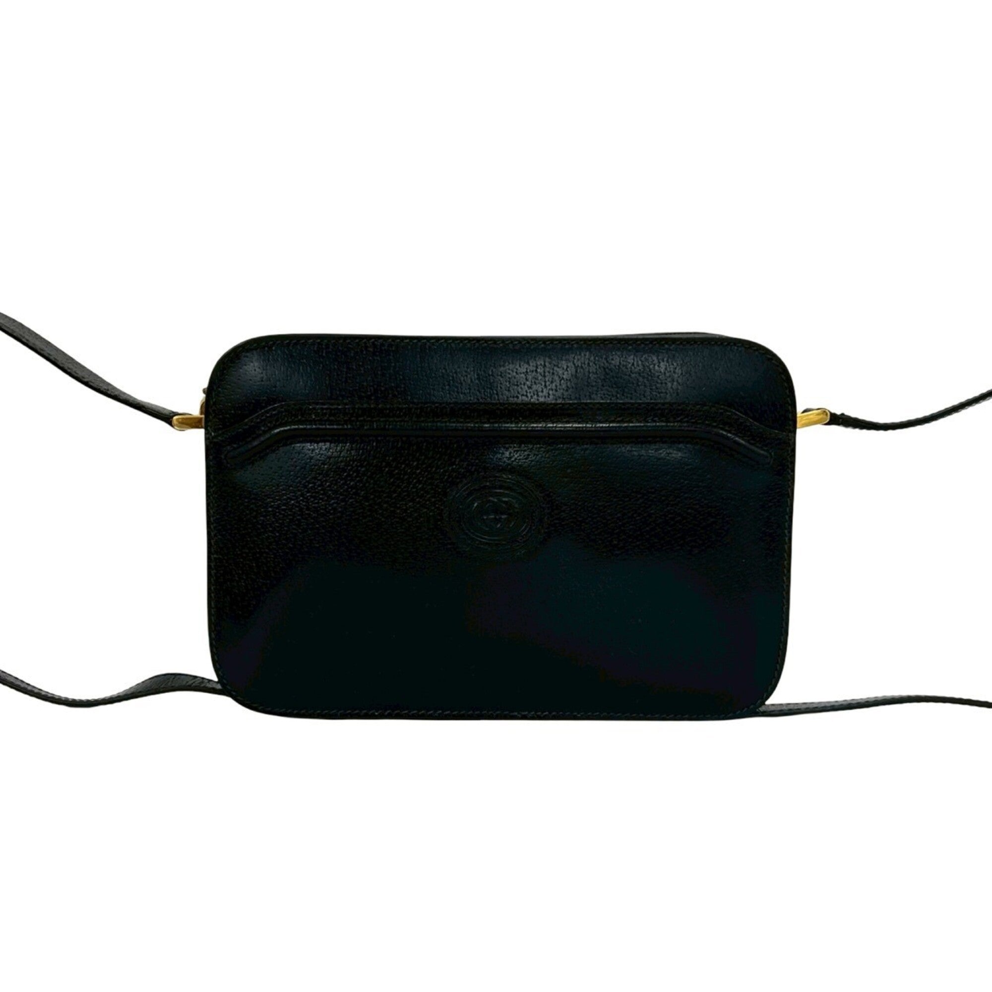 Gucci Black Leather Pochette Shoulder Bag (Pre-Owned)