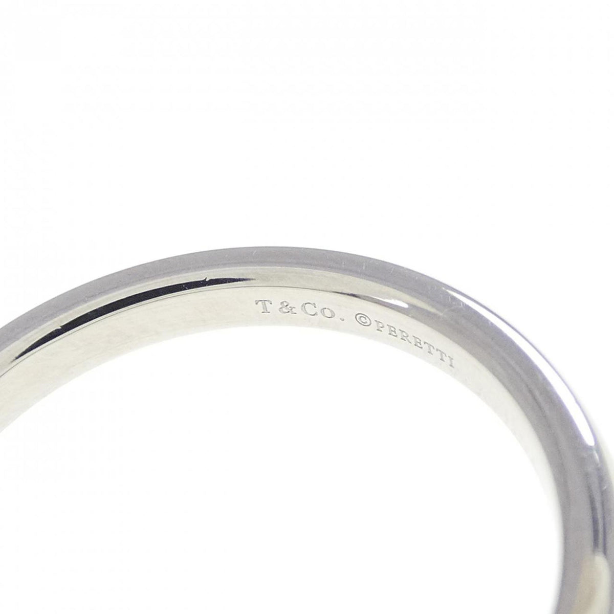 Tiffany Platinum Platinum 950 Band Ring (Pre-Owned)