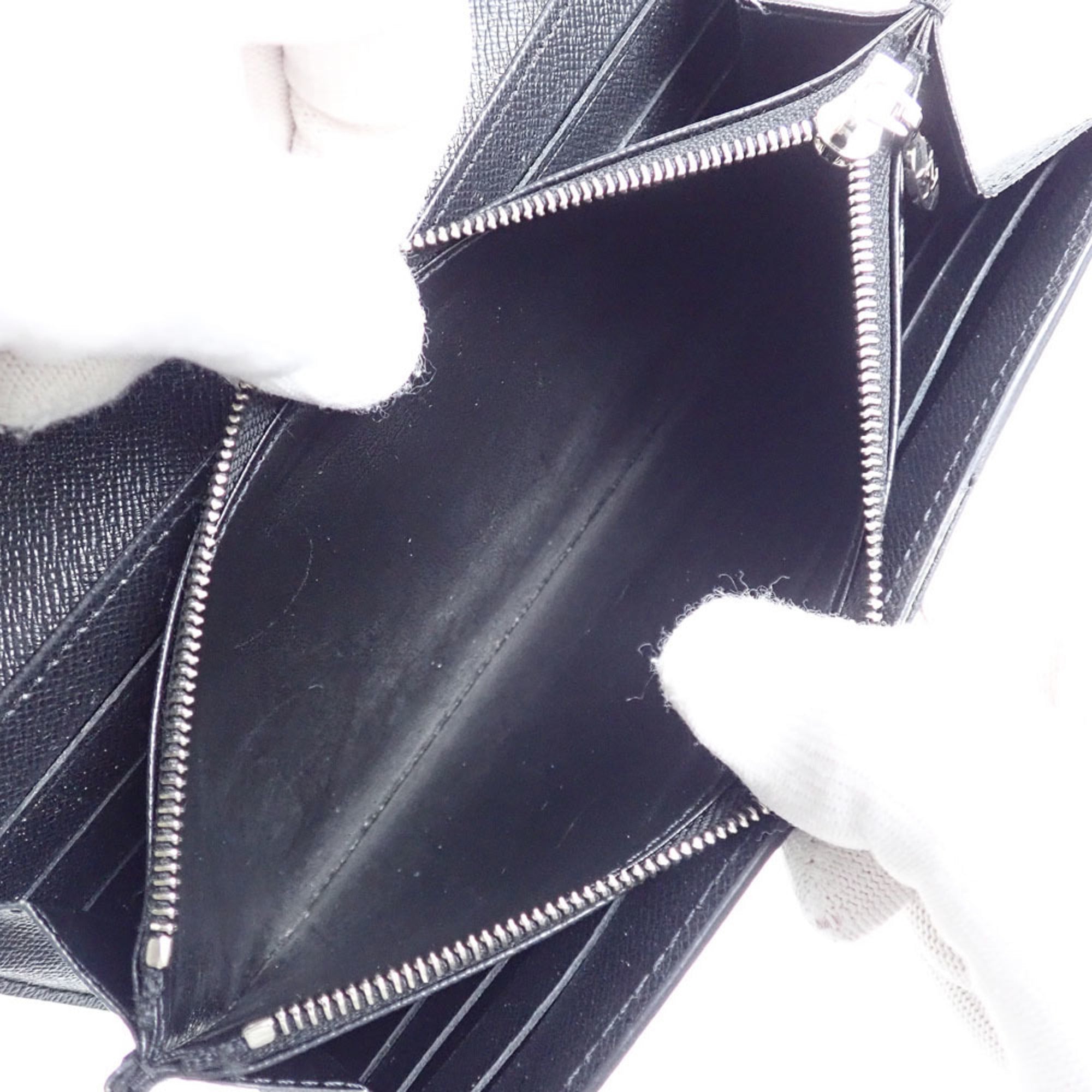 Louis Vuitton Epi Noir Epi Leather Long Wallet (Bi-Fold) (Pre-Owned)