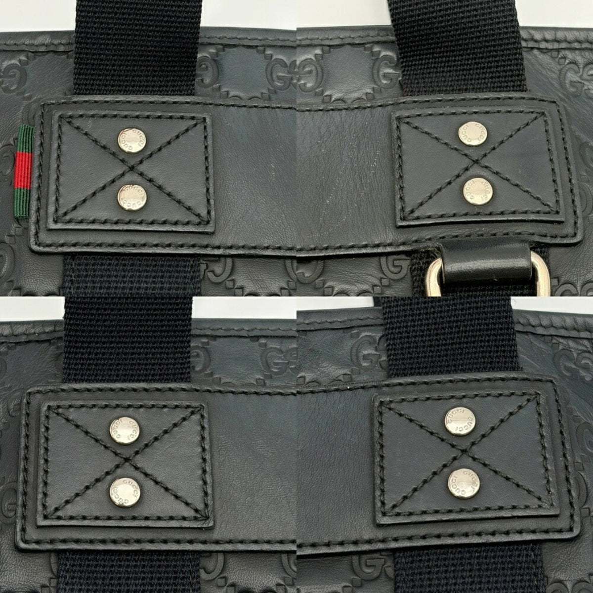 Gucci Black Leather Tote Bag (Pre-Owned)