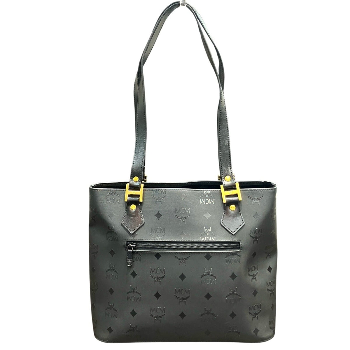 Mcm Black Pvc Leather Tote Bag (Pre-Owned)