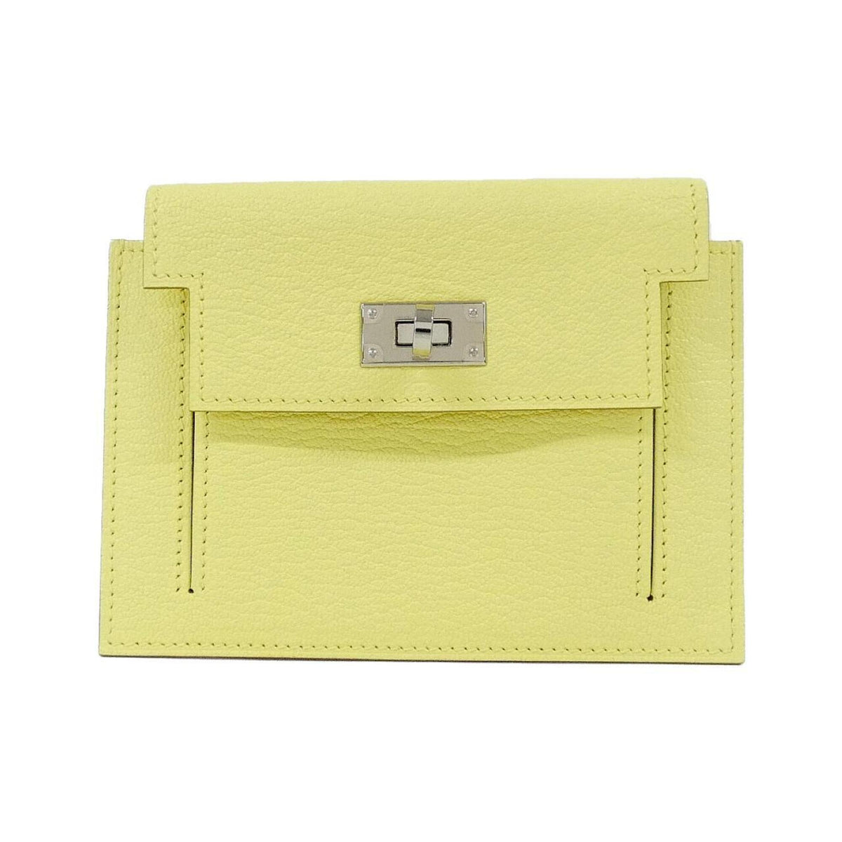 Hermes Yellow Chevre Leather Card Wallet (Pre-Owned)