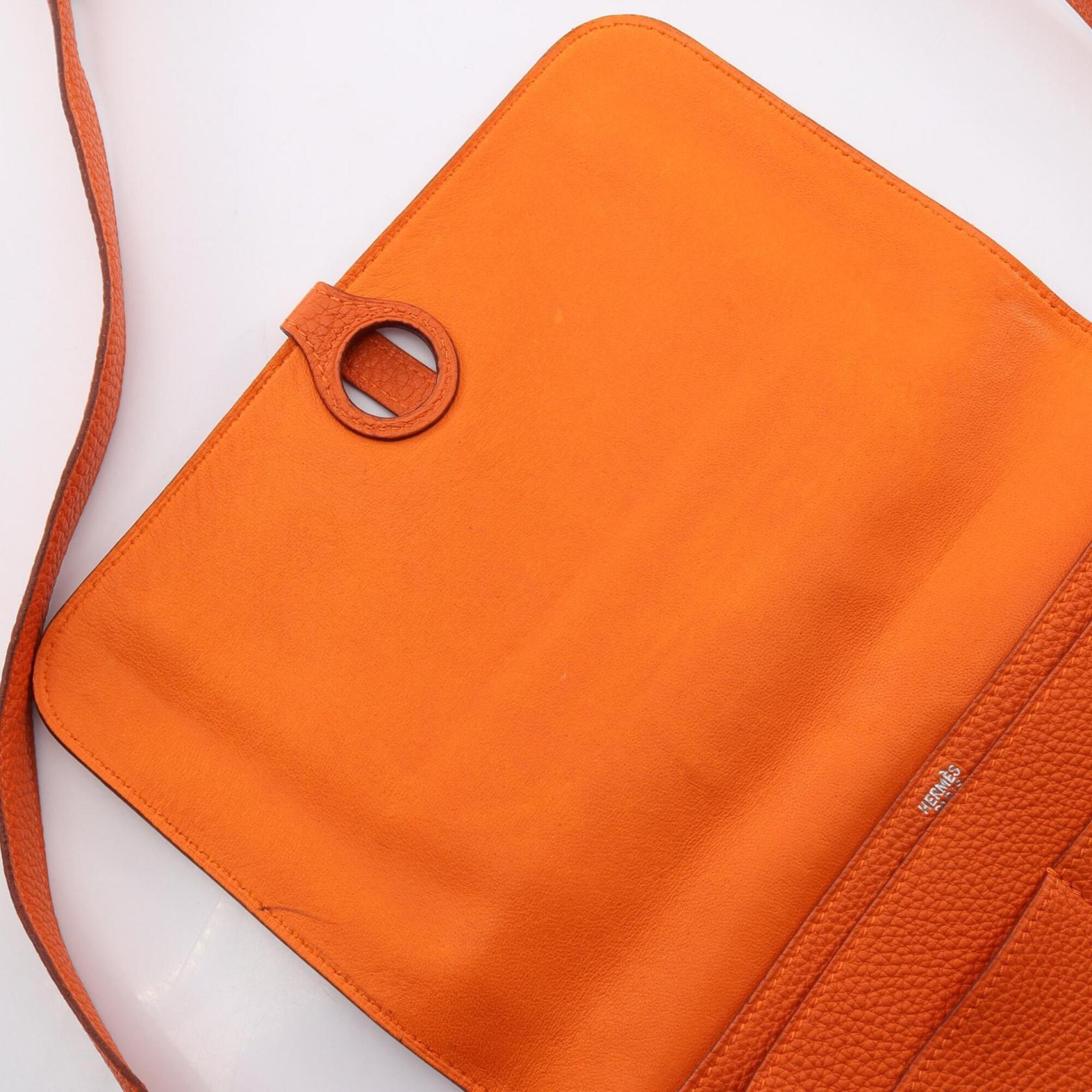Hermes Orange Togo Leather Fanny Pack Handbag (Pre-Owned)