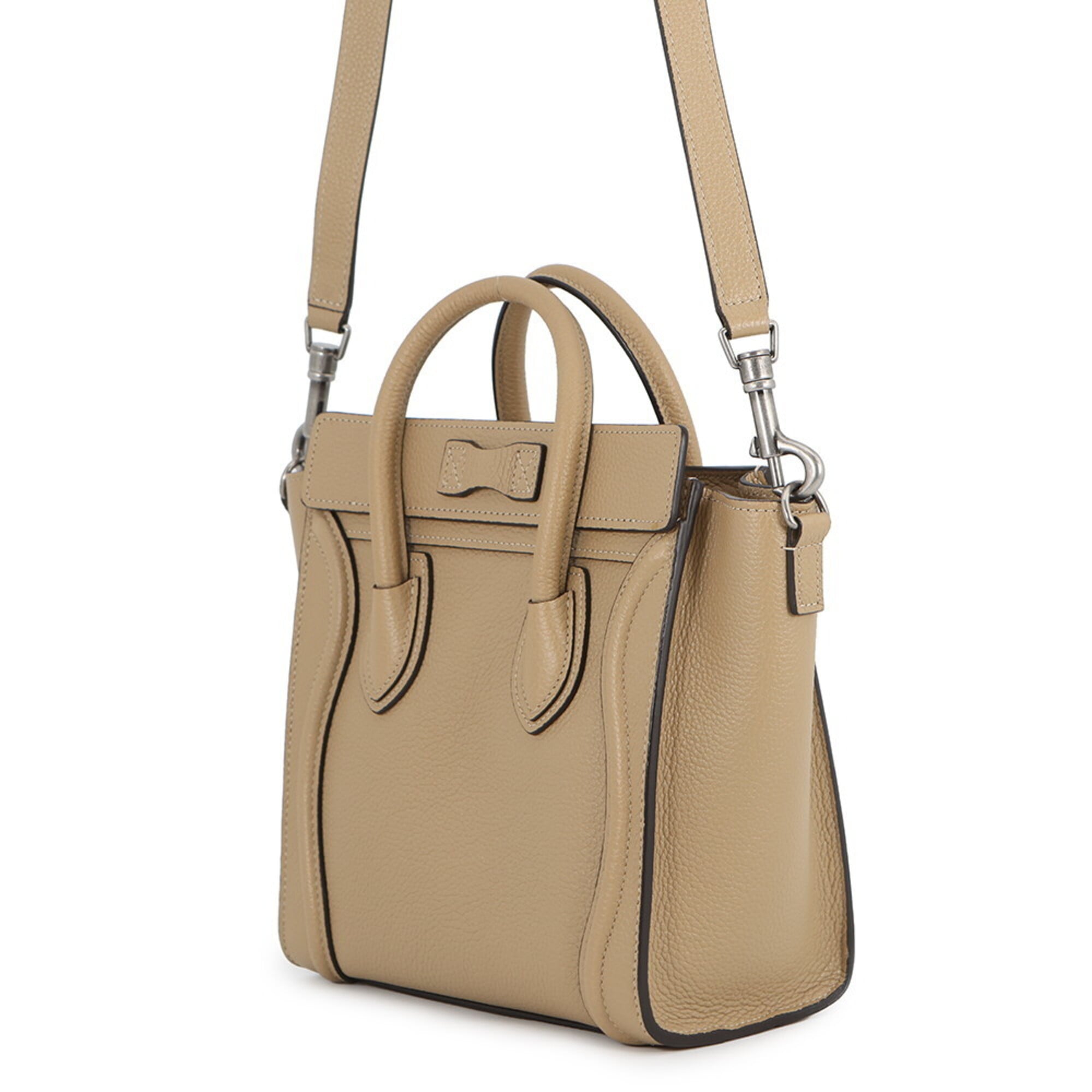 Celine Luggage Silver Leather Handbag (Pre-Owned)