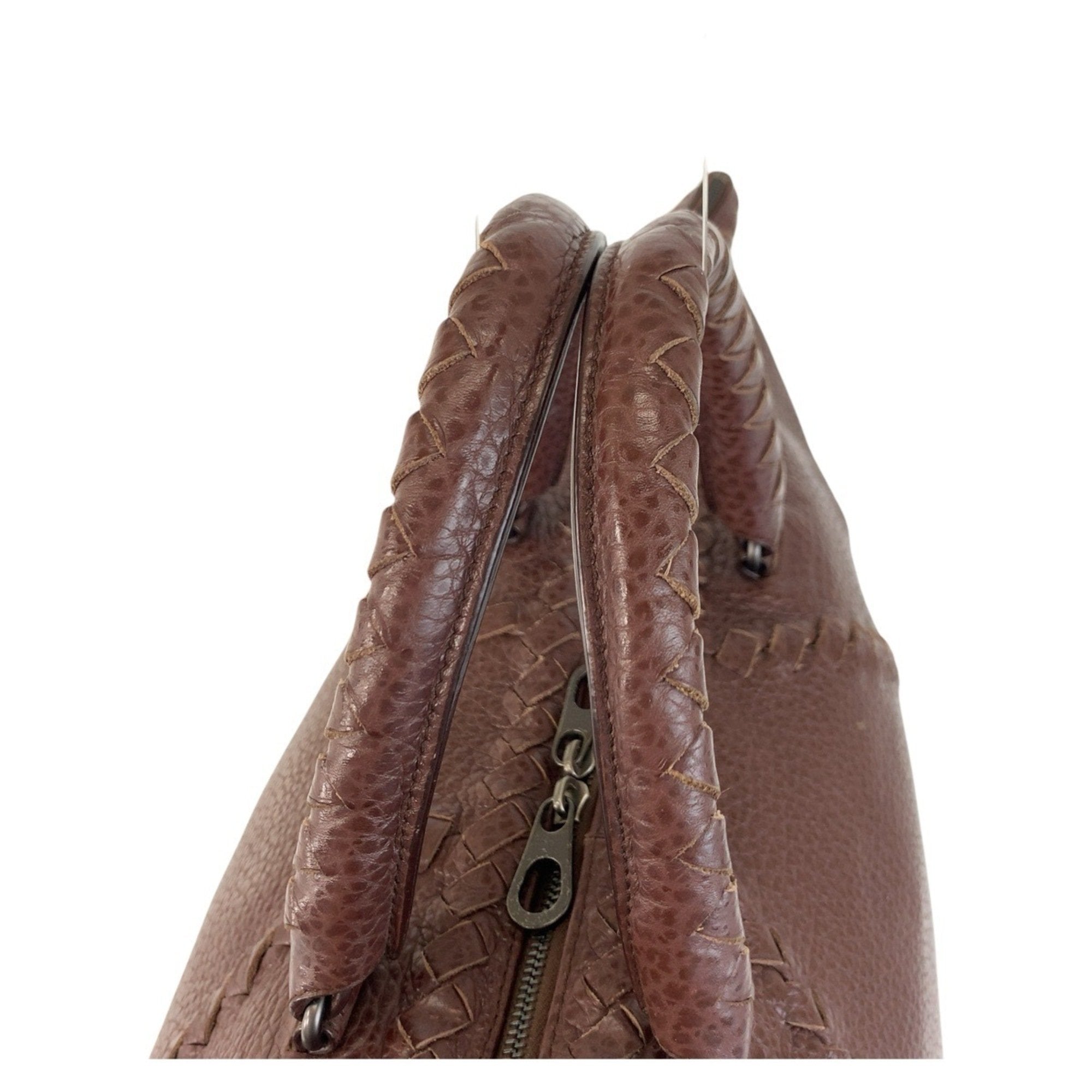 Bottega Veneta Brown Leather Handbag Tote Bag (Pre-Owned)
