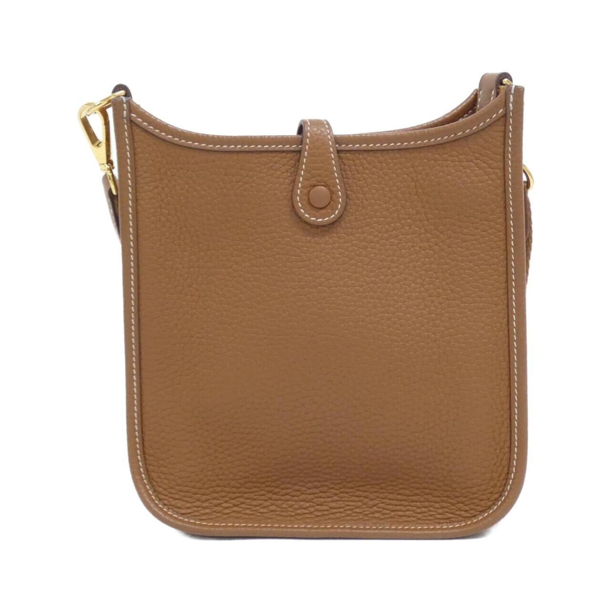 Hermes Gold Taurillon Clemence Leather Shoulder Bag (Pre-Owned)