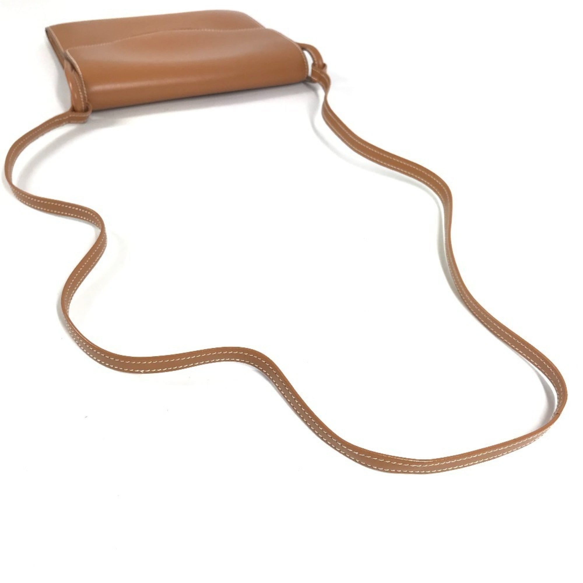 Hermes Brown Natural Chamonix Leather Shoulder Bag (Pre-Owned)