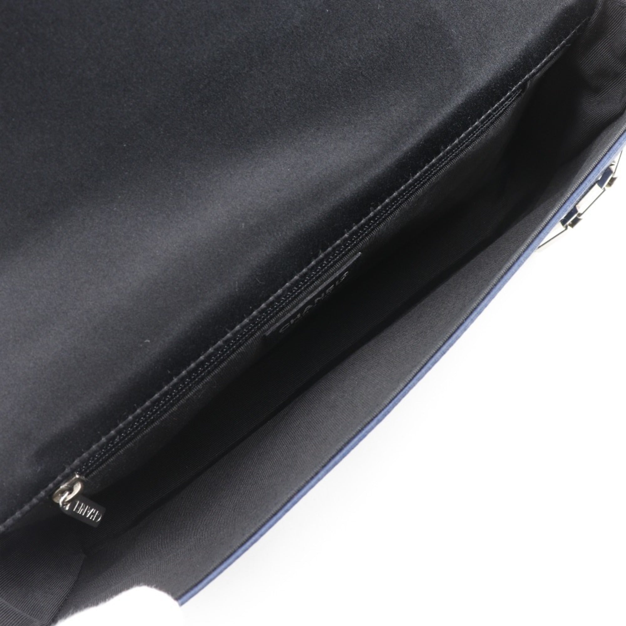 Chanel Blue Satin Shoulder Bag (Pre-Owned)