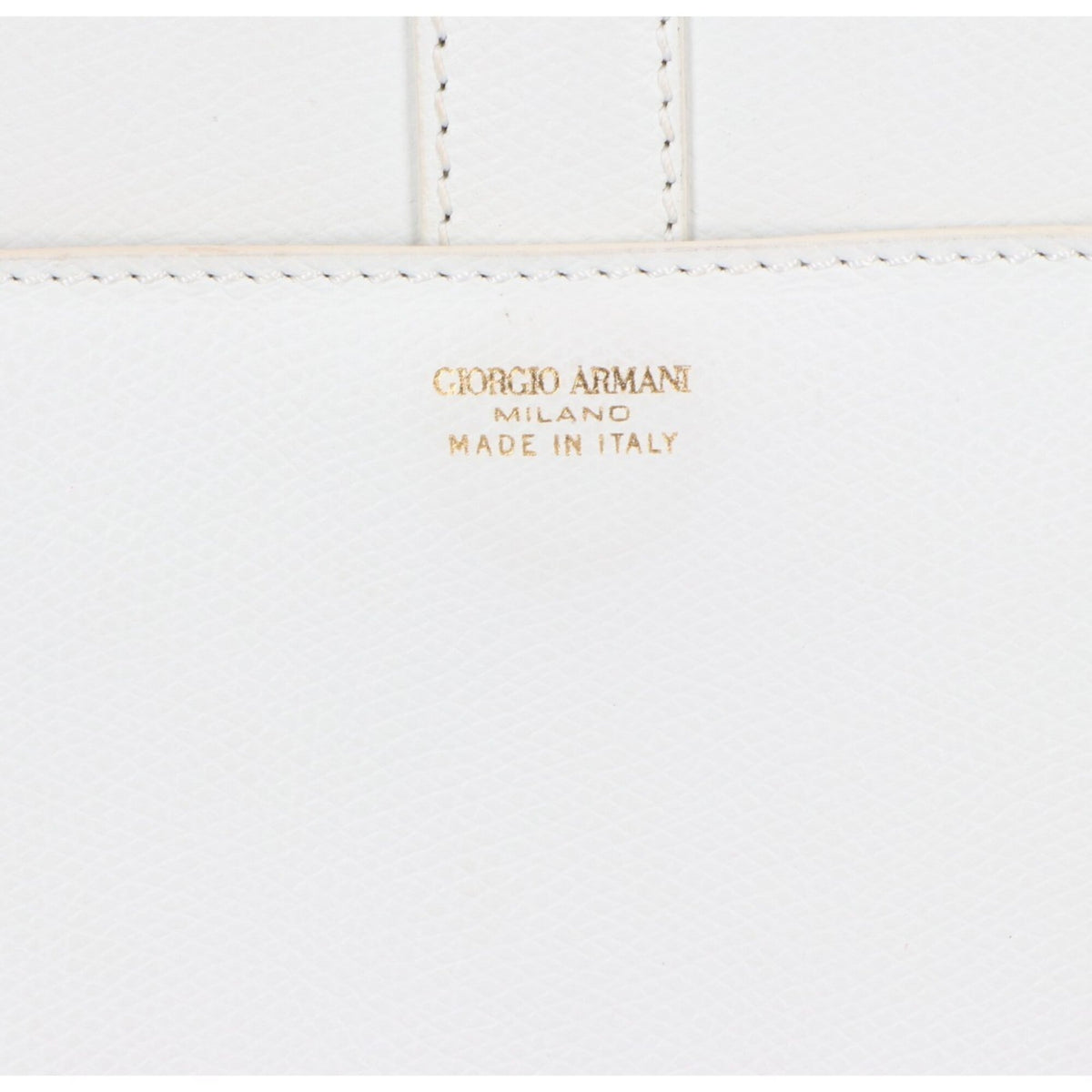 Giorgio Armani White Leather Handbag (Pre-Owned)