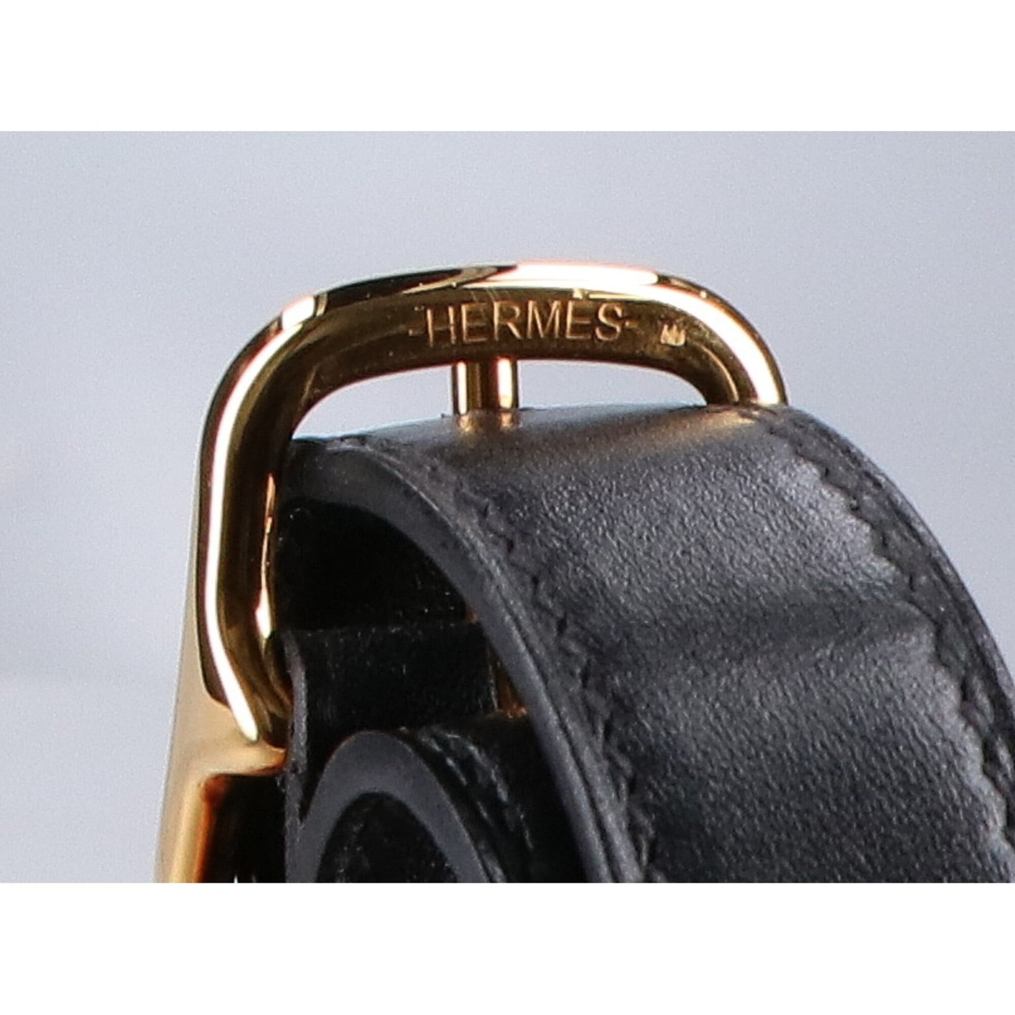Hermes Black Tadelakt Leather Handbag (Pre-Owned)