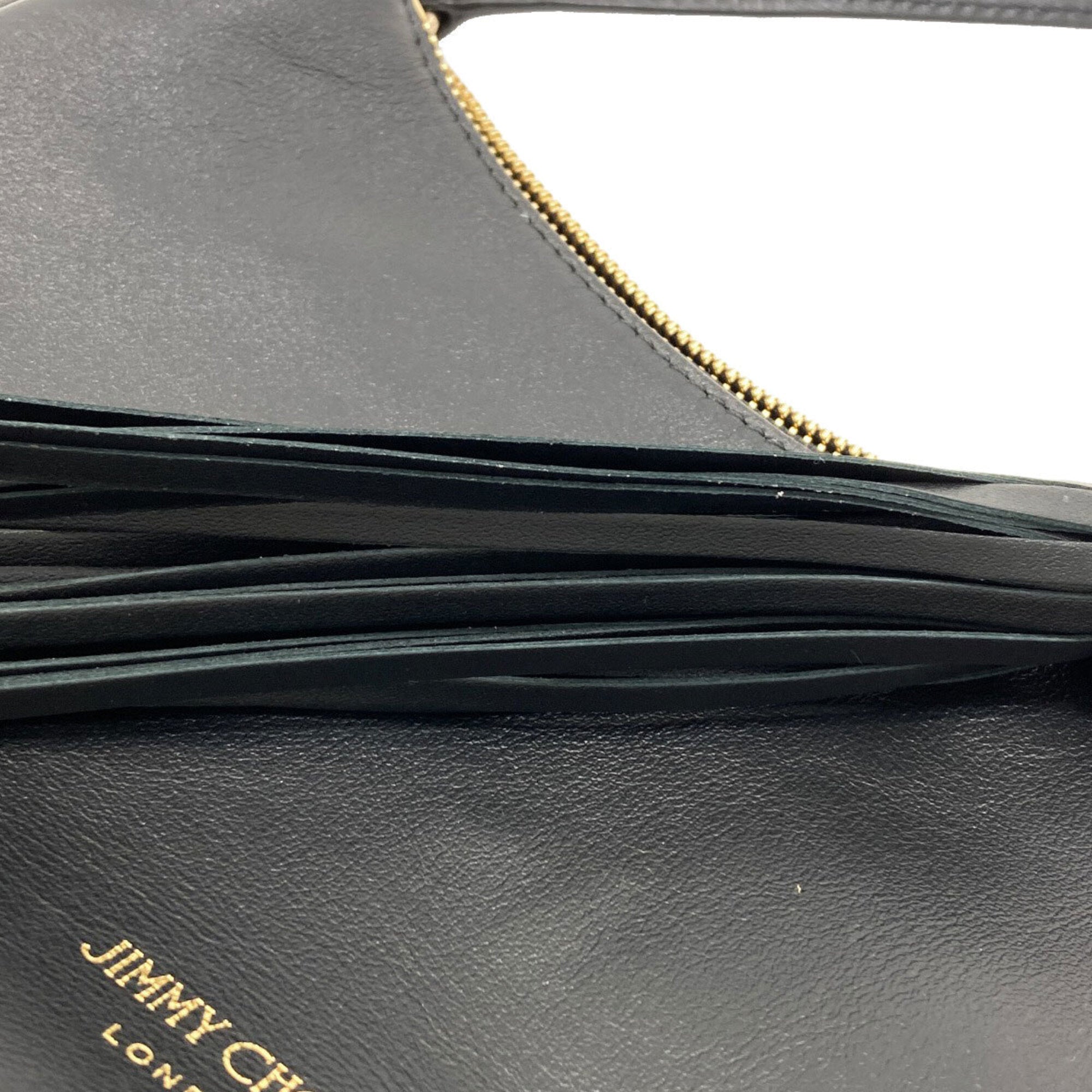 Jimmy Choo Black Leather Shoulder Bag (Pre-Owned)