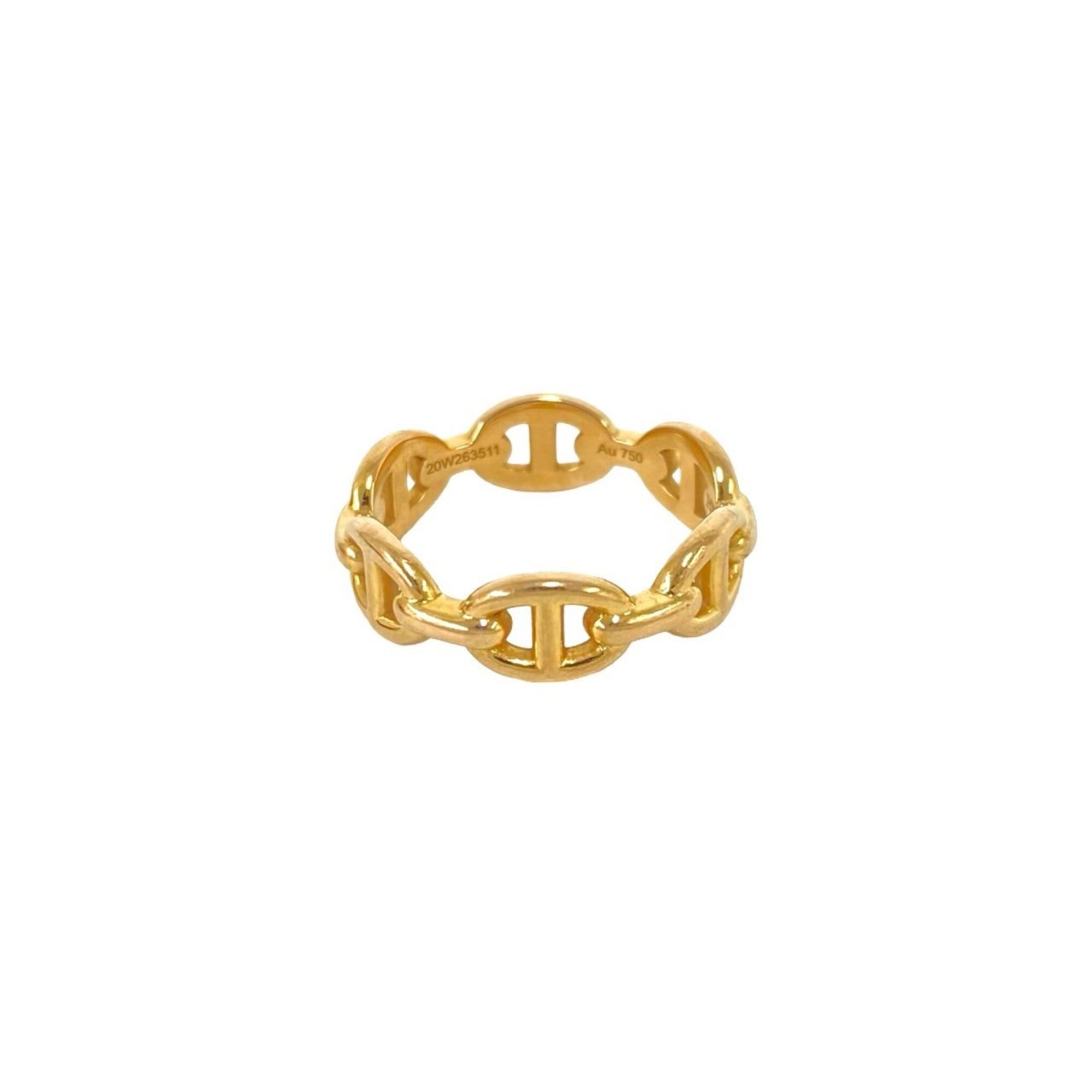 Hermes Gold Pink Gold (18K) Band Ring (Pre-Owned)