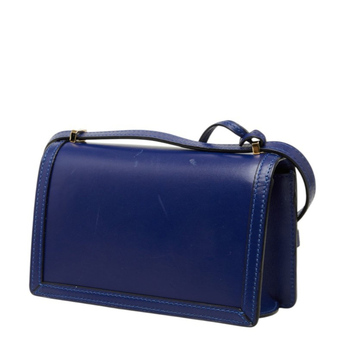 Loewe Barcelona Blue Leather Shoulder Bag (Pre-Owned)