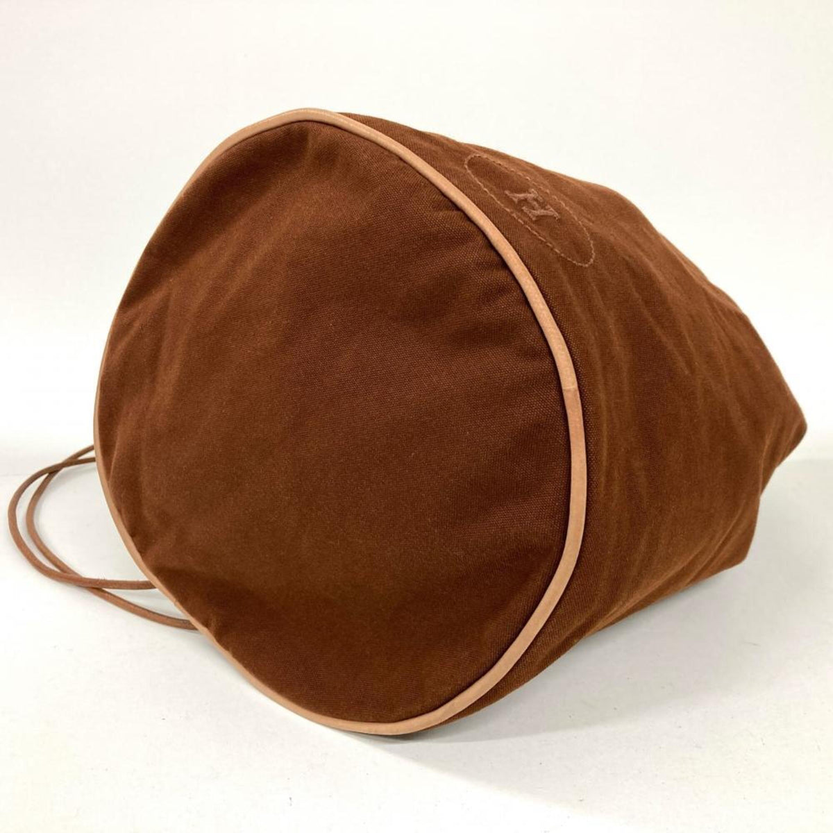 Hermes Brown Cotton Shoulder Bag (Pre-Owned)