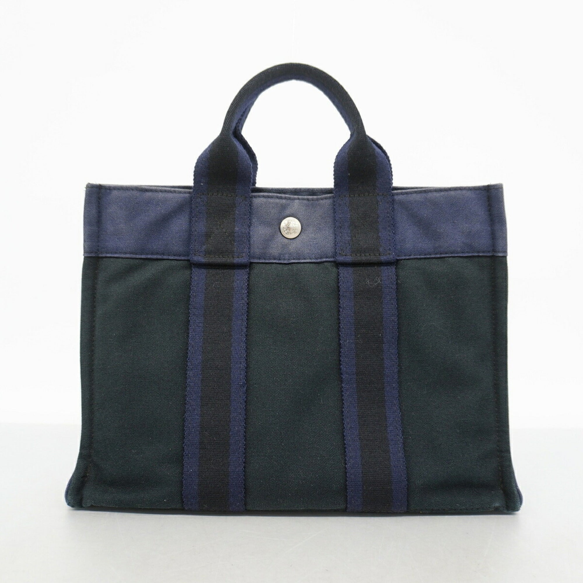 Hermes Black Canvas Tote Bag (Pre-Owned)