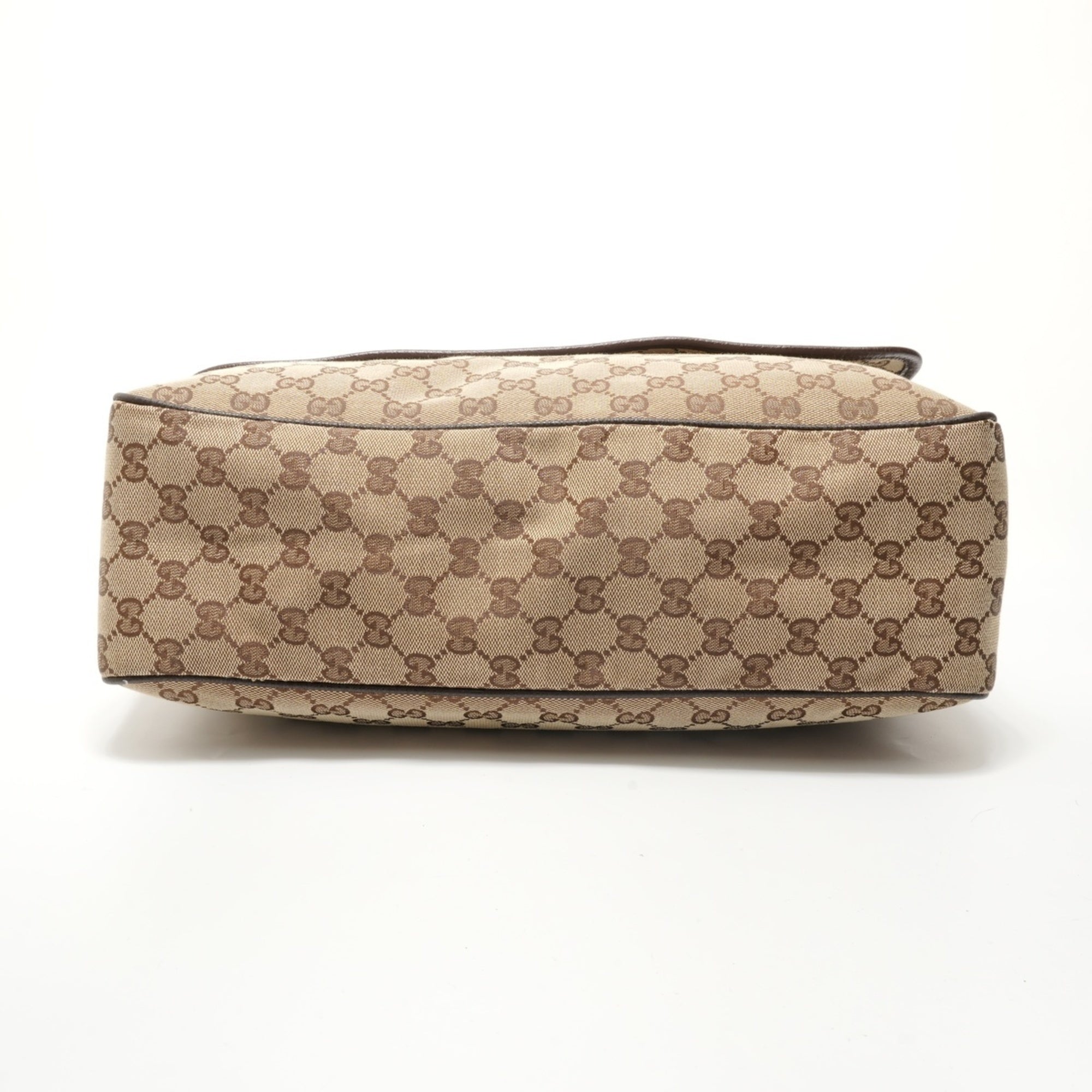 Gucci Gg Canvas Beige Gg Canvas Shoulder Bag (Pre-Owned)