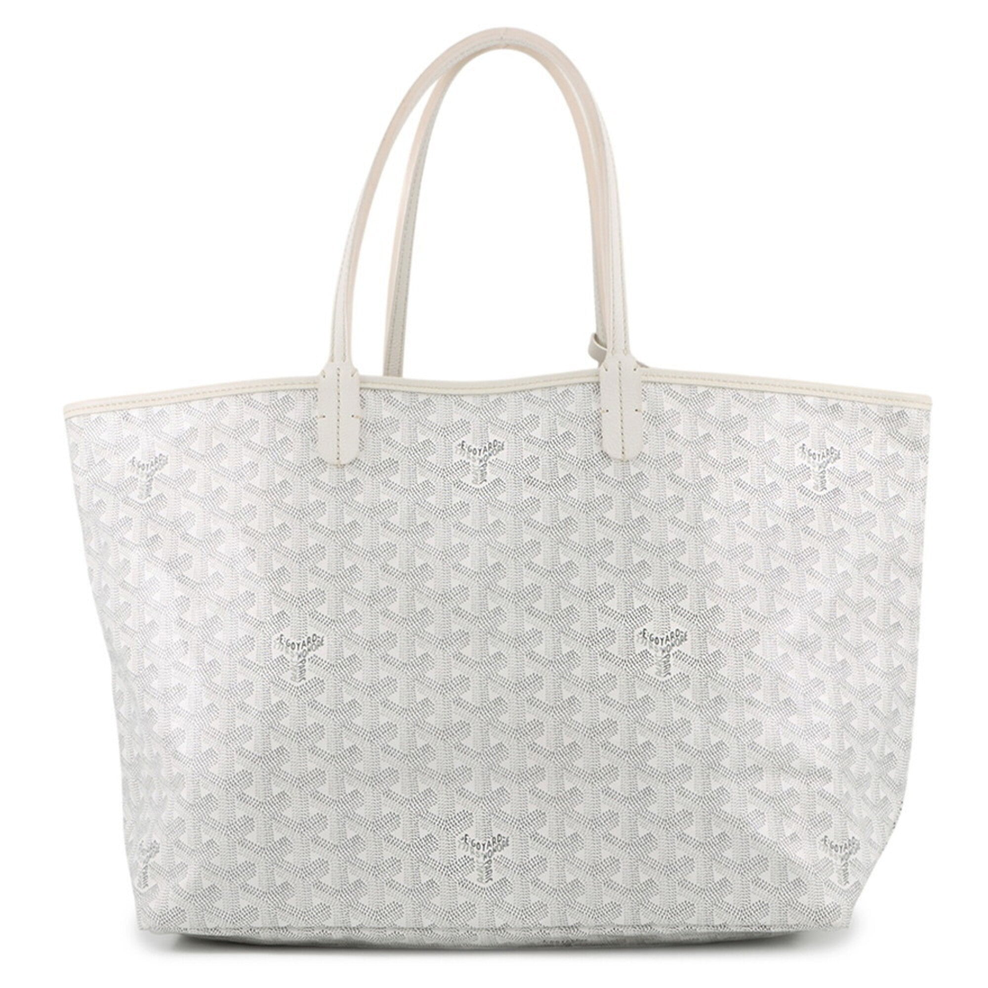 Goyard White Pvc Leather Handbag Pouch Tote Bag (Pre-Owned)