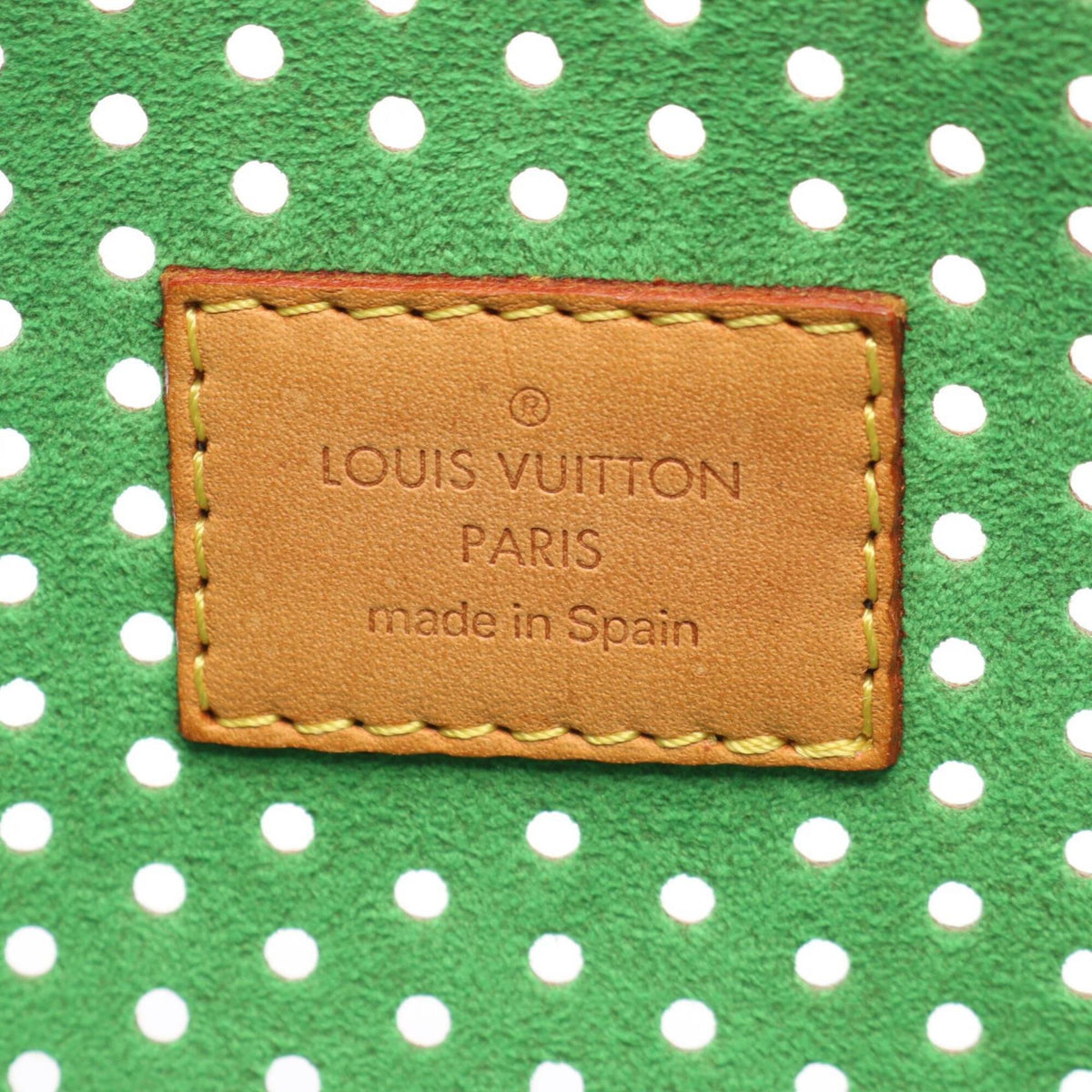 Louis Vuitton Brown Green Monogram Vert Coated Canvas Leather Handbag Pochette (Pre-Owned)