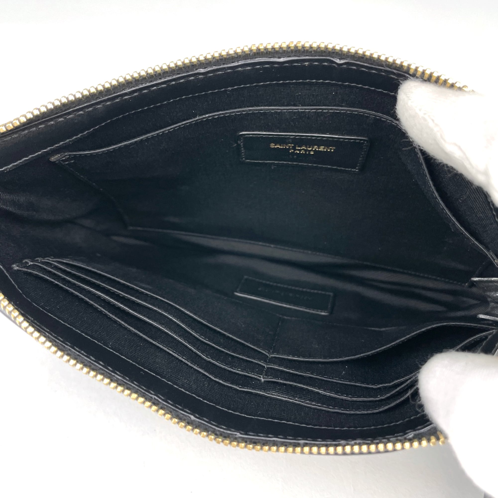 Saint Laurent Black Leather Shoulder Bag (Pre-Owned)