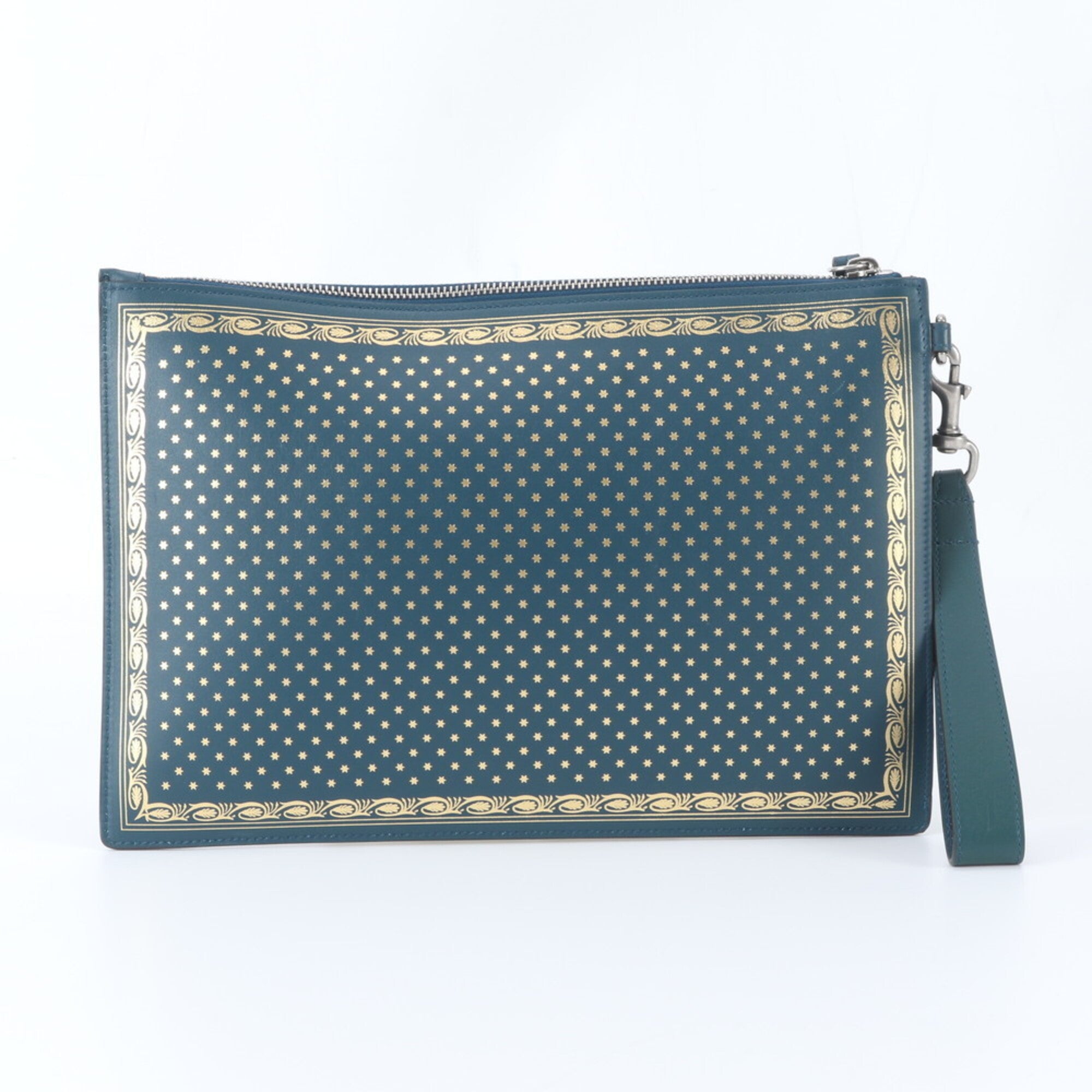 Gucci Green Leather Clutch Bag (Pre-Owned)