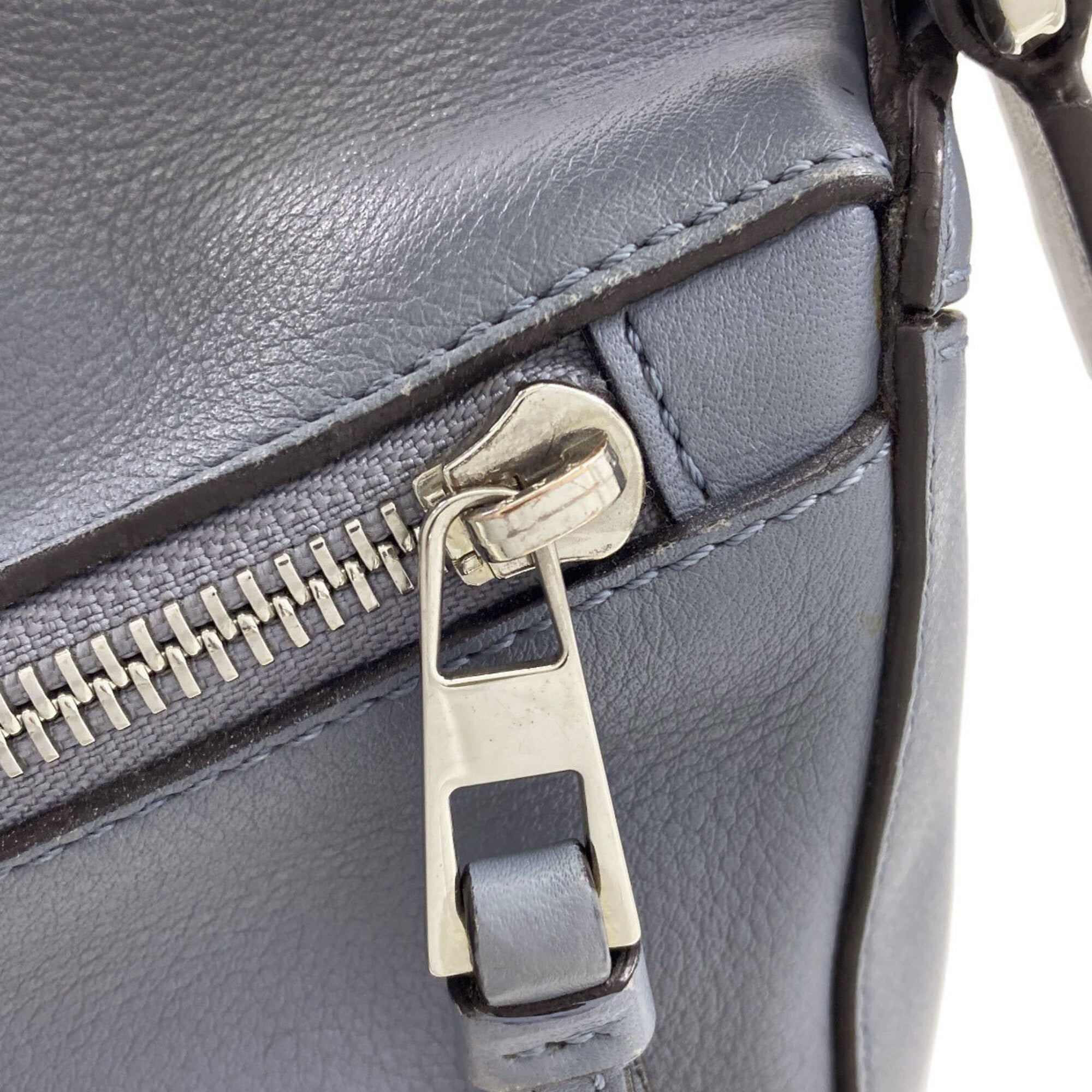 Loewe Puzzle Light Blue Leather Handbag (Pre-Owned)