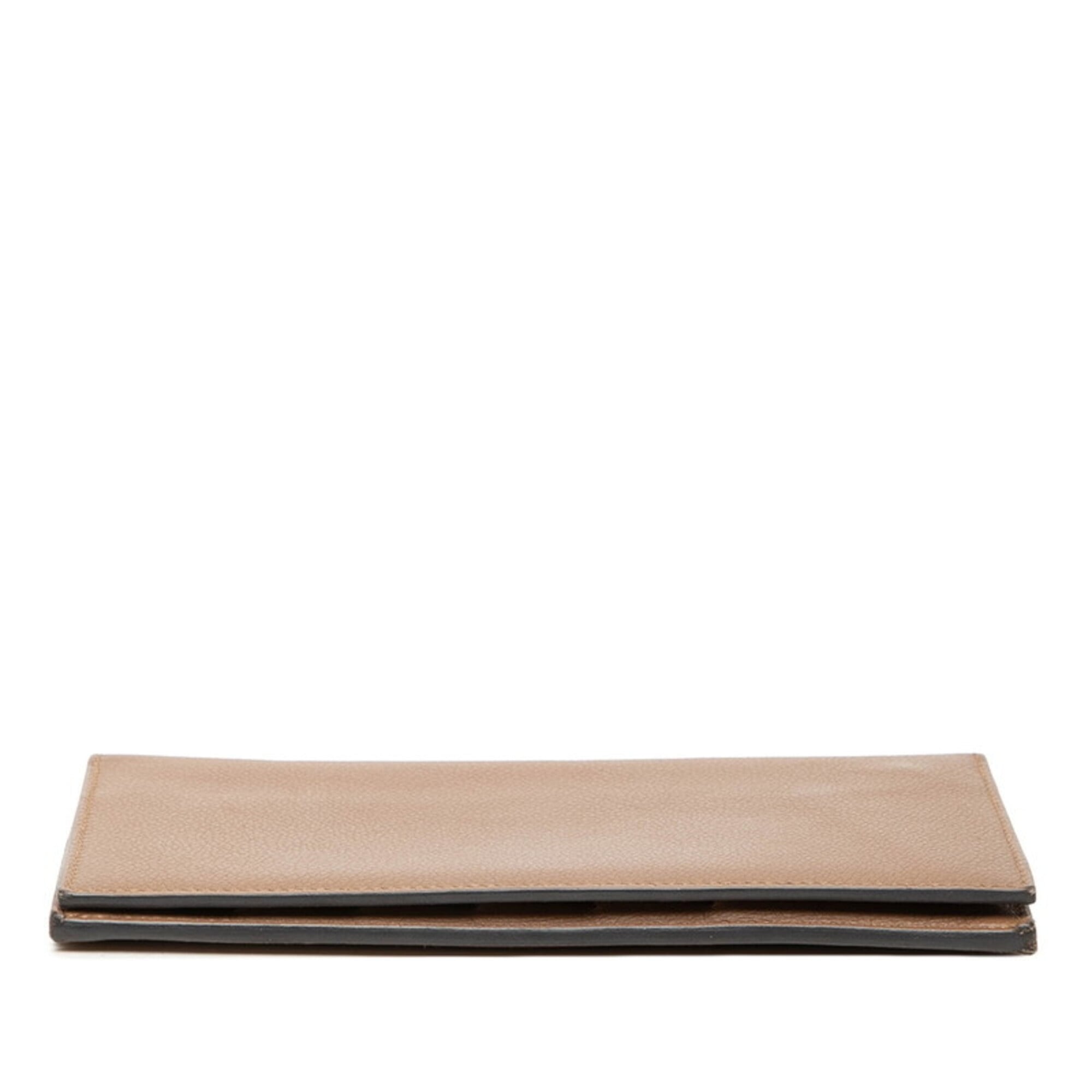 Hermes Brown Swift Leather Coin Purse/Coin Case (Pre-Owned)