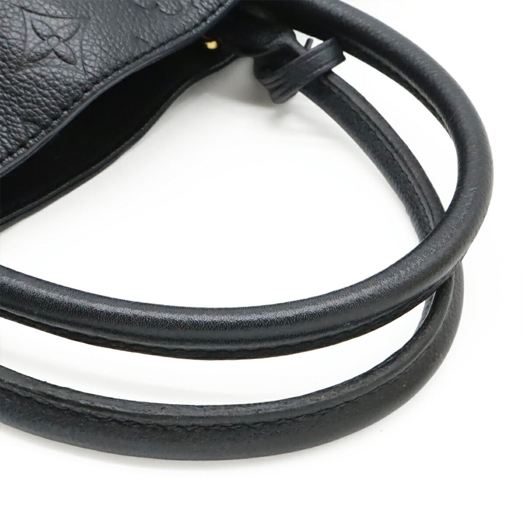 Louis Vuitton Black Noir Leather Handbag Shoulder Bag (Pre-Owned)