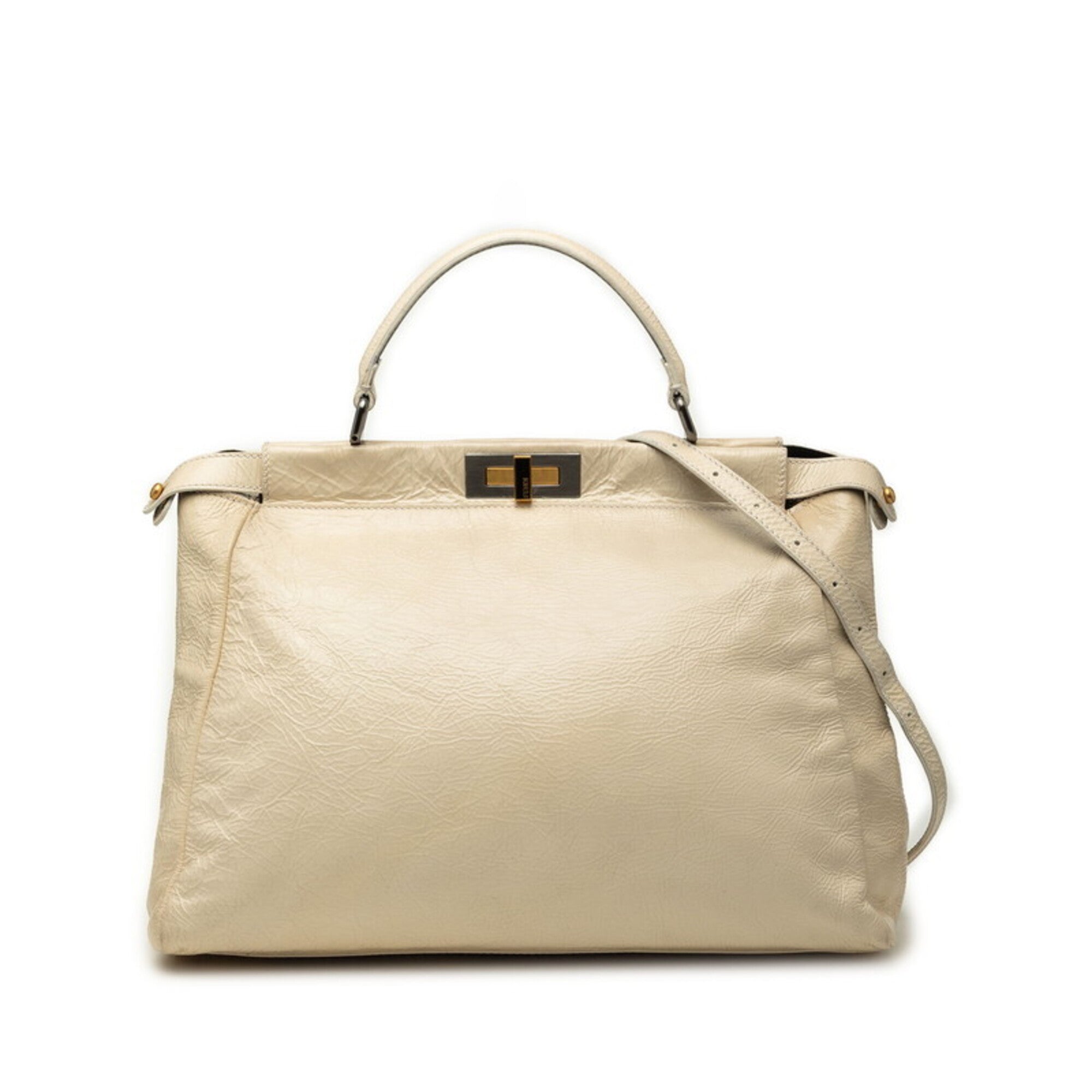 Fendi Ivory White Handbag Shoulder Bag (Pre-Owned)